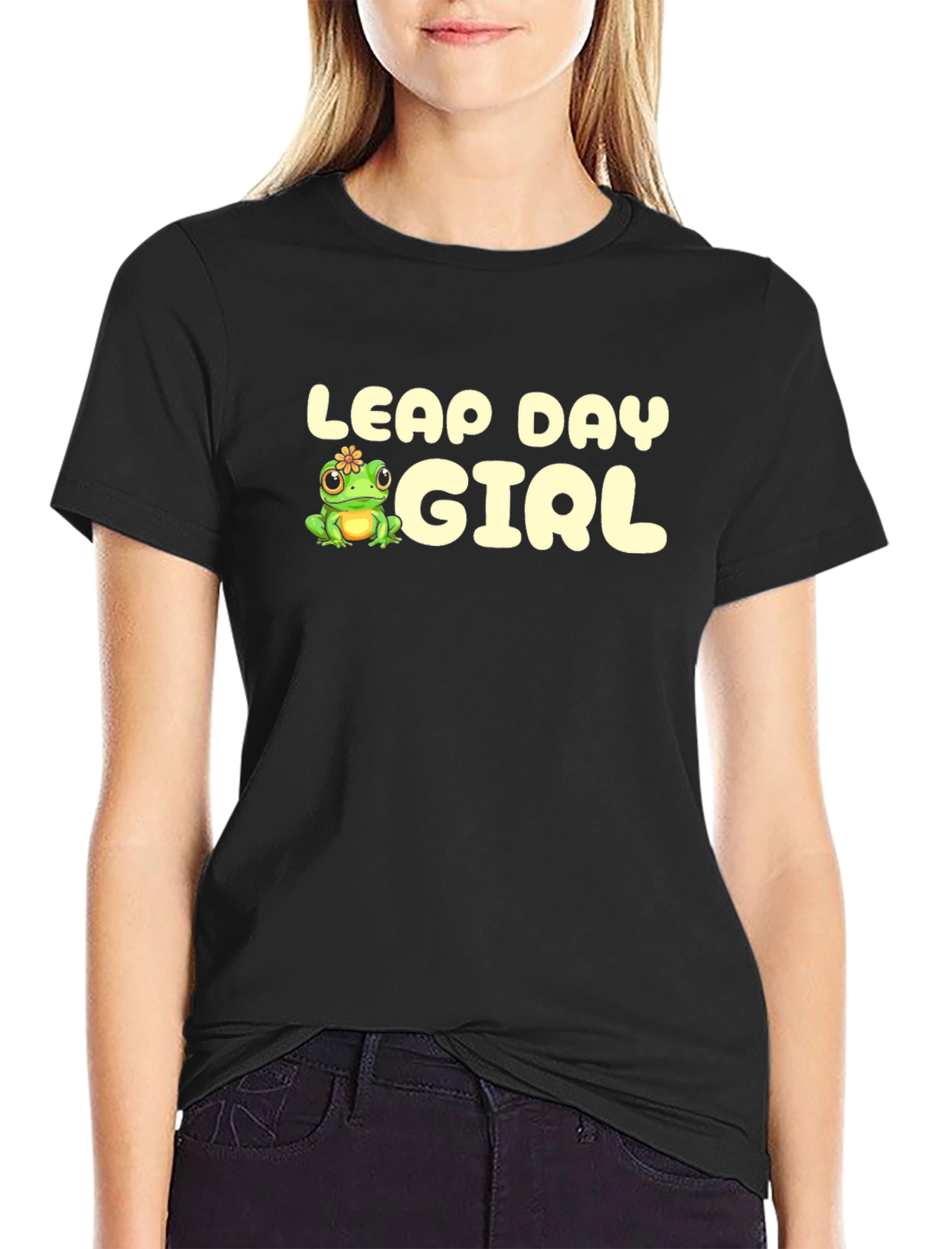 Leap Day Girl T-Shirt - Cute Frog Design