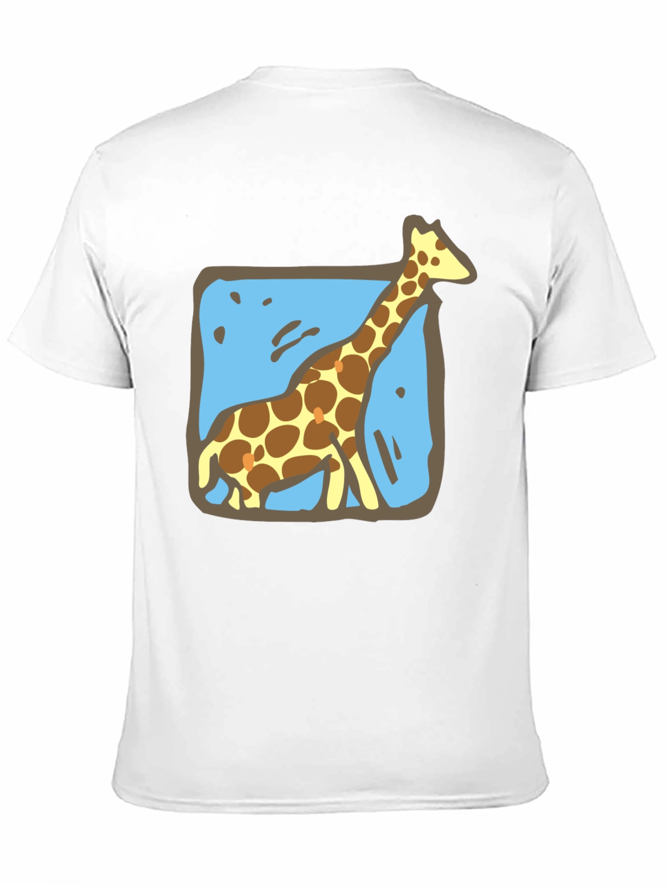 Giraffe Graphic Tee - Mens Black Crew Neck T-Shirt