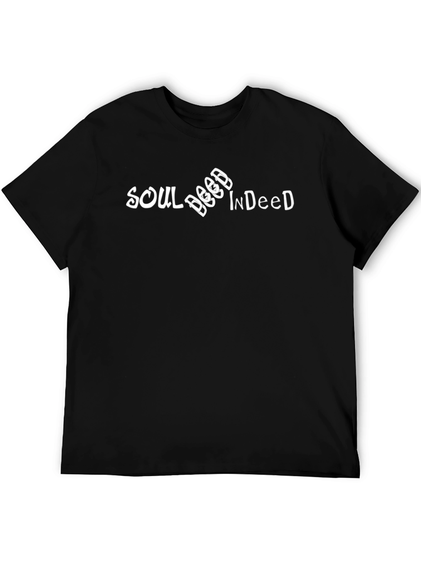 Soul Deep Indeed Black Cotton Graphic T-Shirt