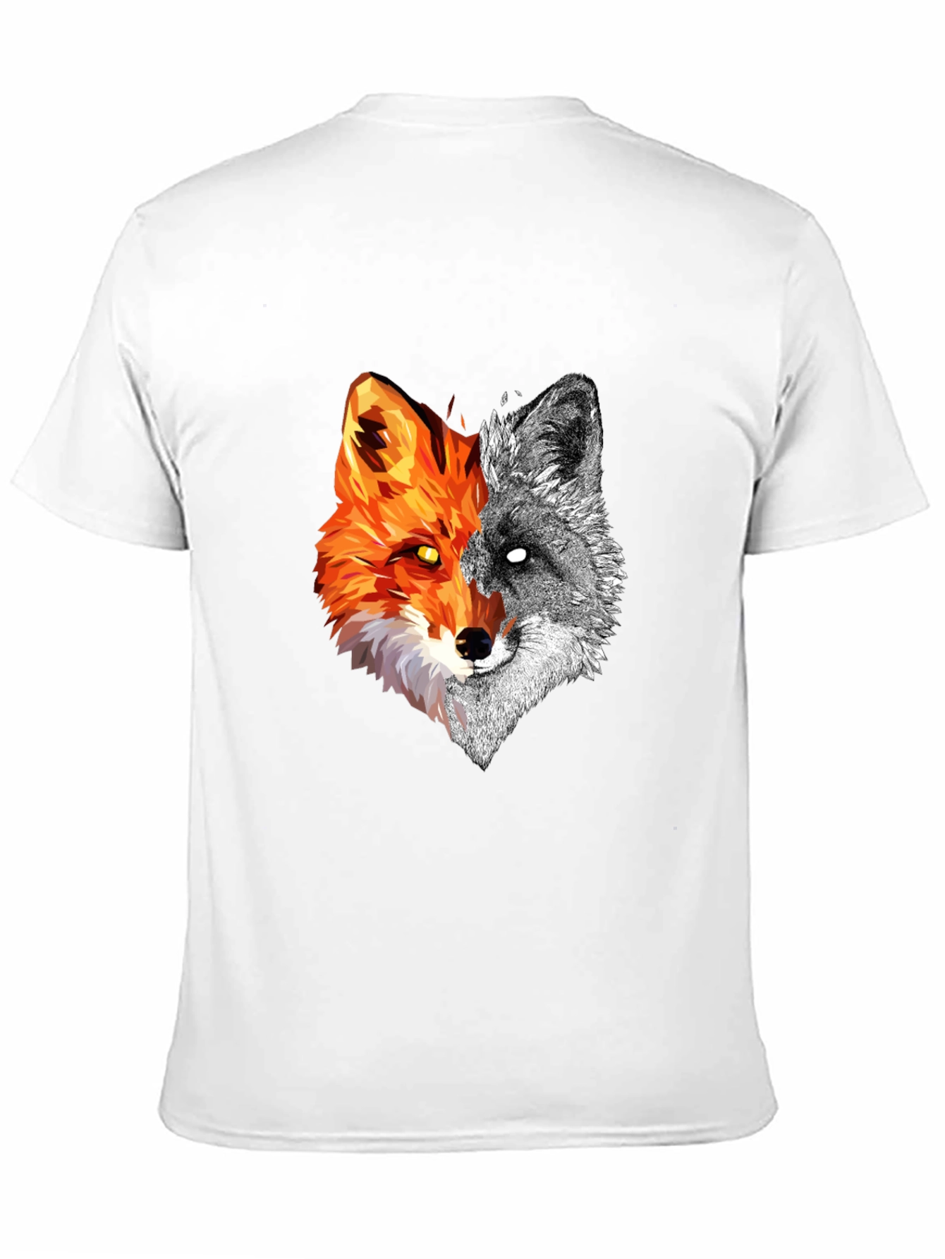 Dual Fox Graphic Tee - Stylish Mens Black T-Shirt
