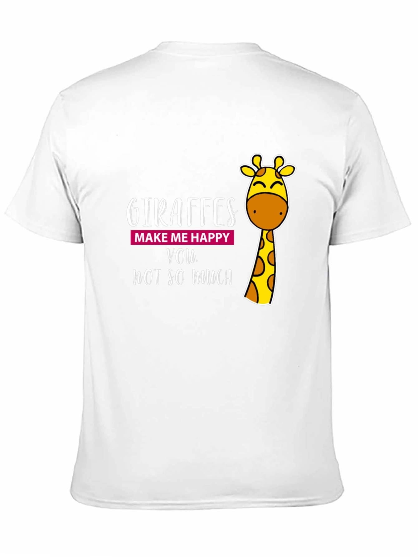Giraffe Humor Graphic Tee - Black Cotton T-Shirt
