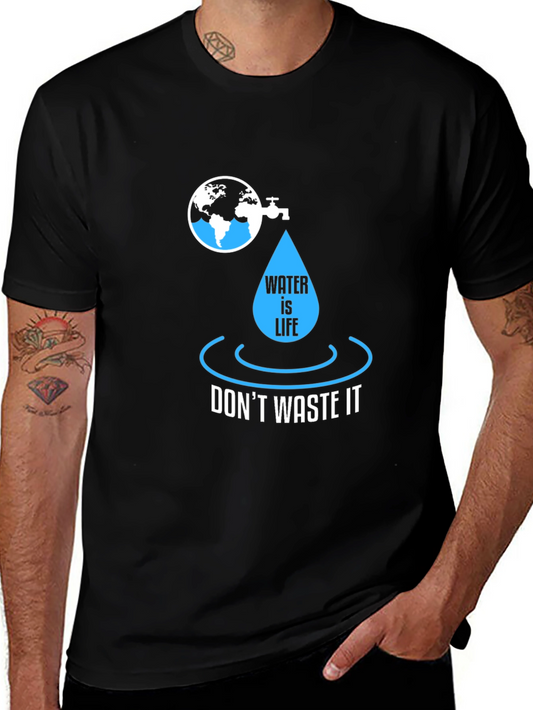 Water is Life Graphic Tee - Save Our Planet