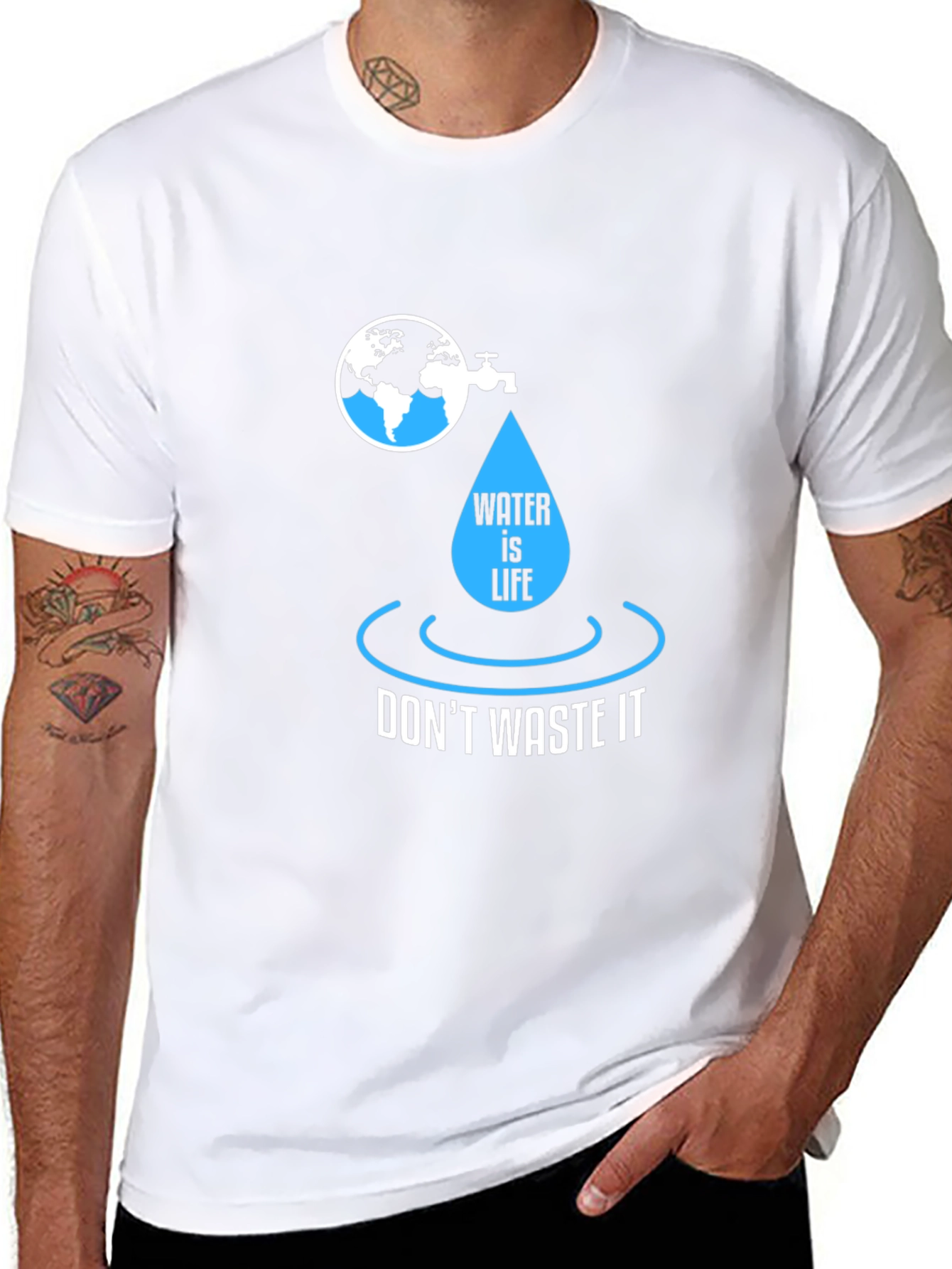 Water is Life Graphic Tee - Save Our Planet