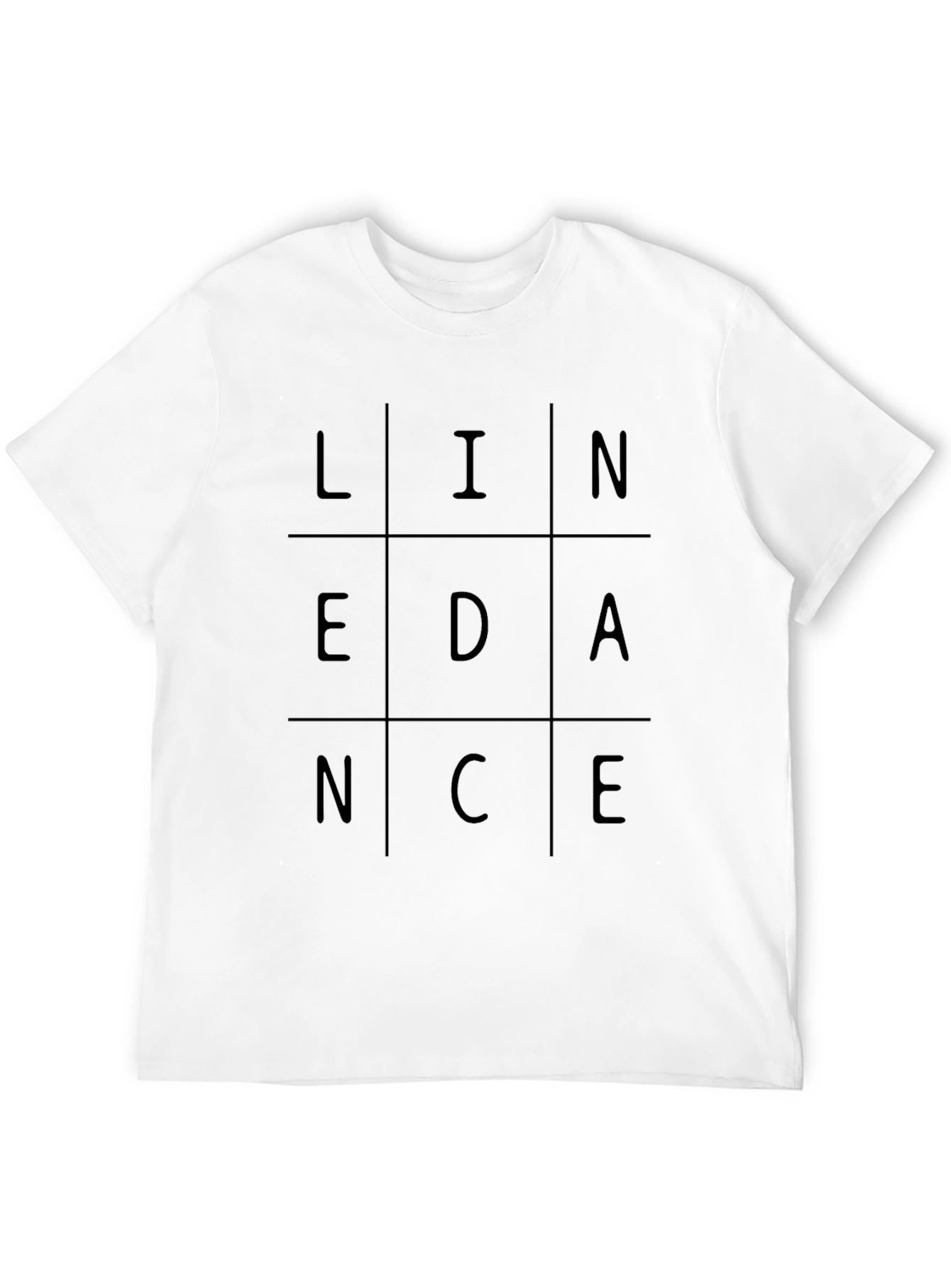 LINEDANCE Graphic T-Shirt - Trendy Grid Design