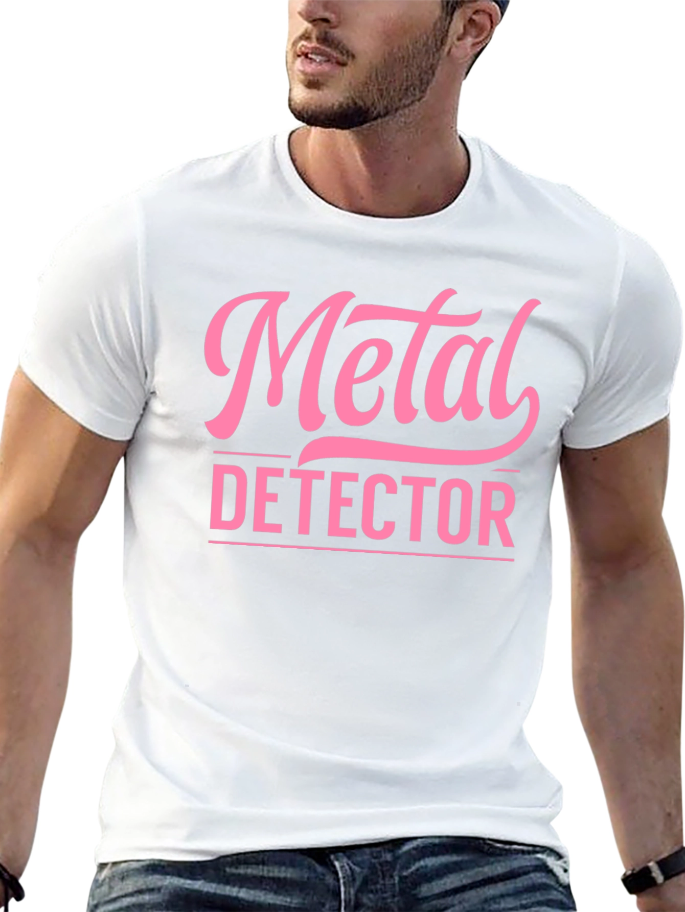Metal Detector Graphic T-Shirt - Black