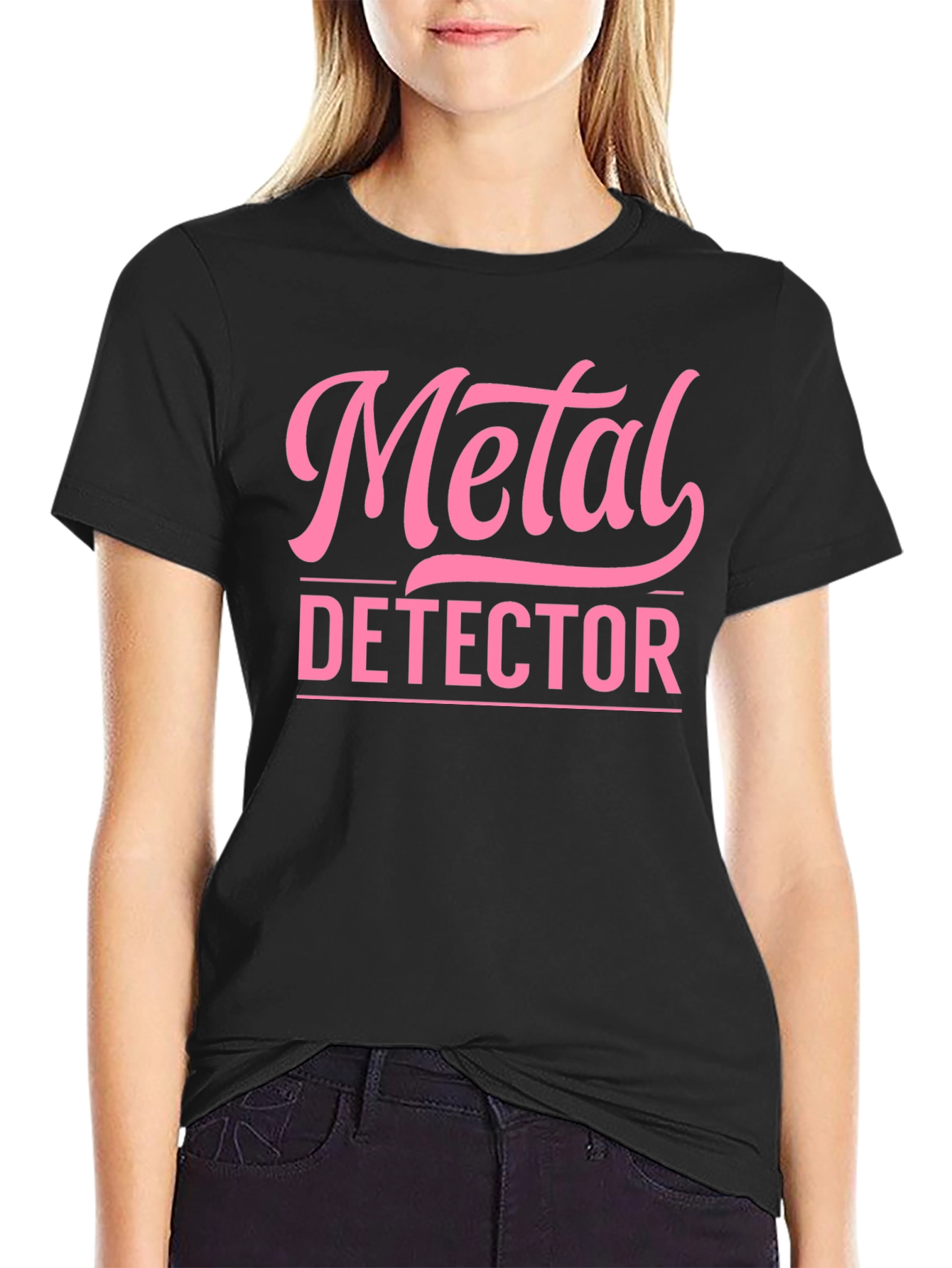 Metal Detector Graphic T-Shirt - Black