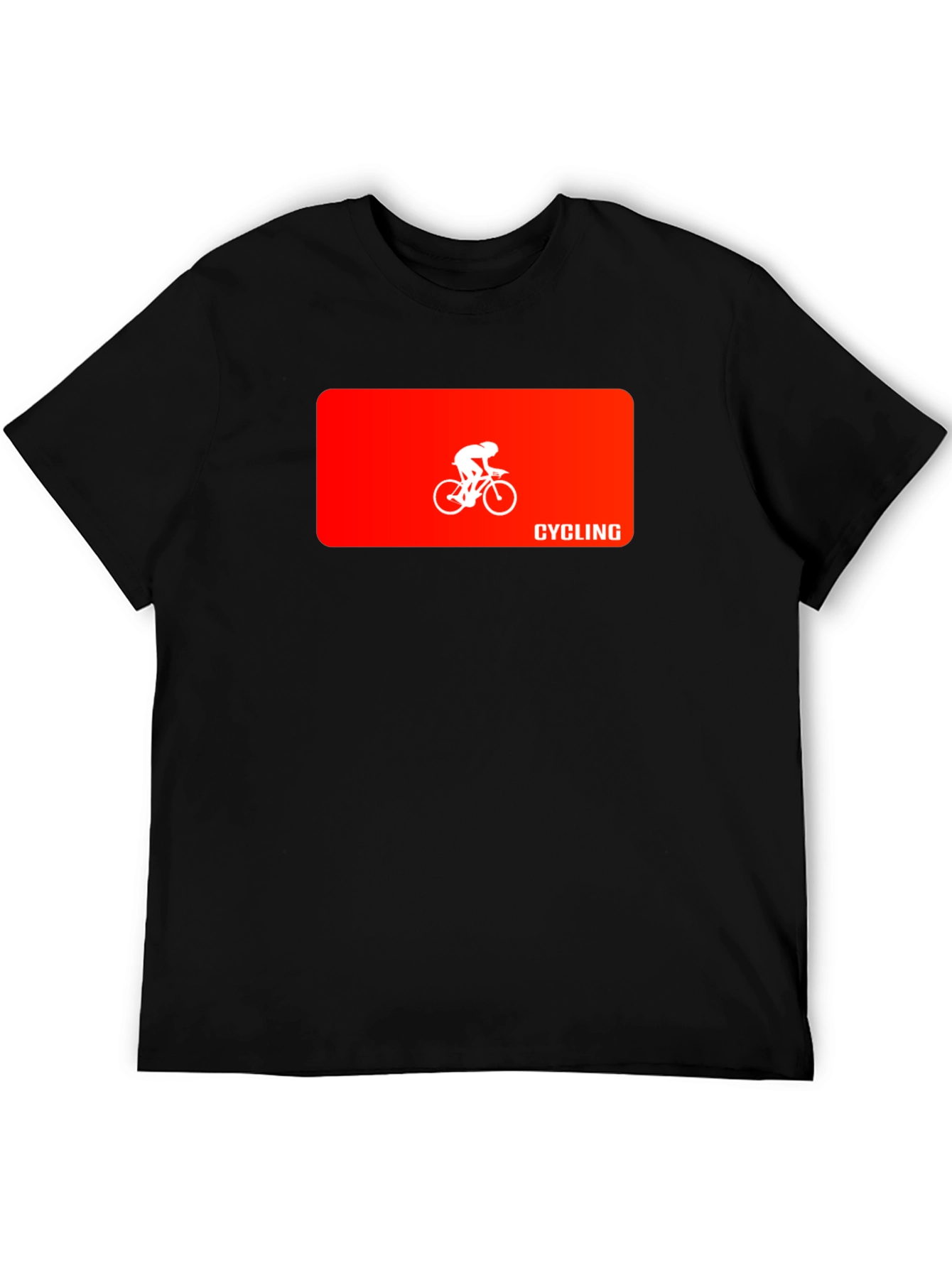 Cycling Graphic Tee - Black Crew Neck T-Shirt