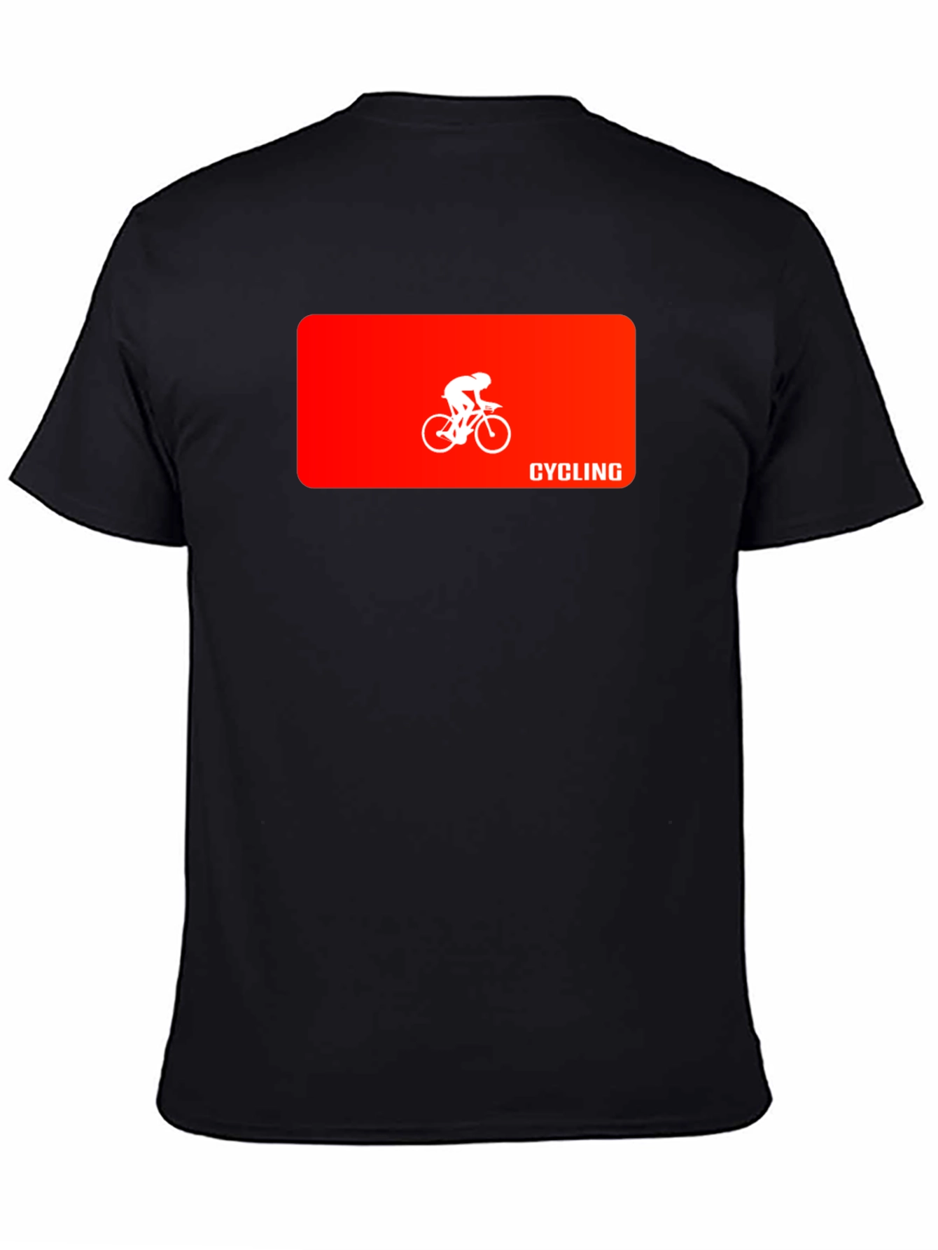 Cycling Graphic Tee - Black Crew Neck T-Shirt