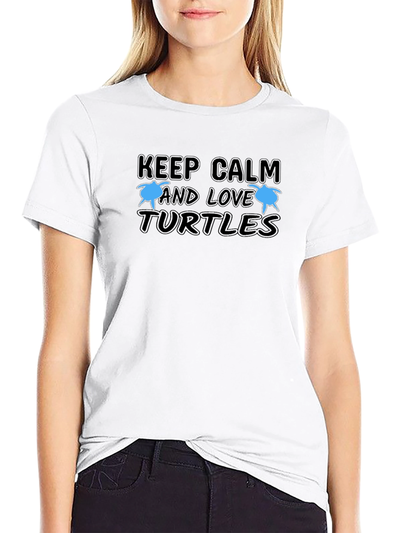 Keep Calm and Love Turtles Graphic T-Shirt