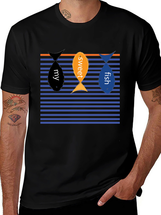 My Sweet Fish Graphic Tee - Black