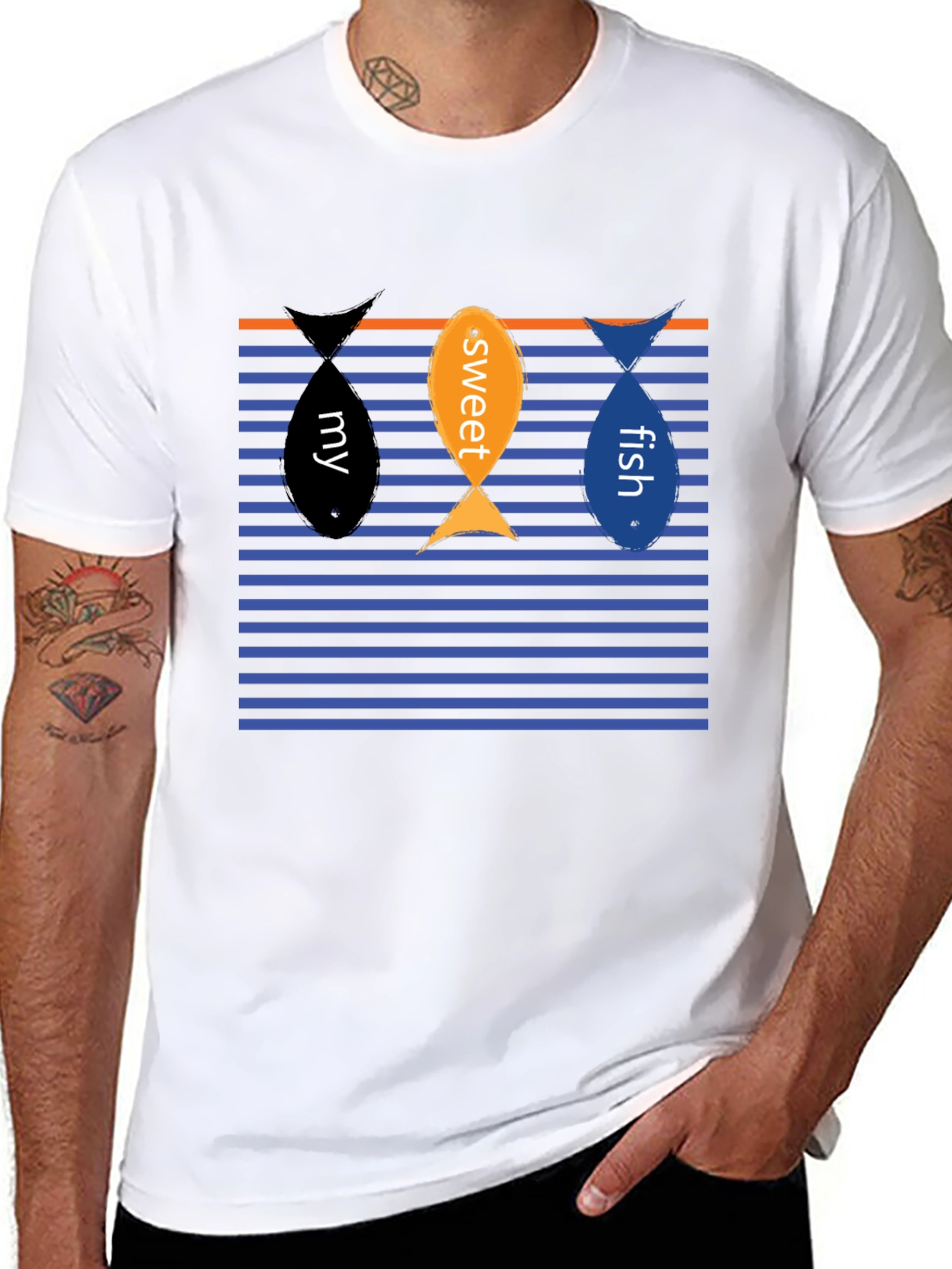 My Sweet Fish Graphic Tee - Black