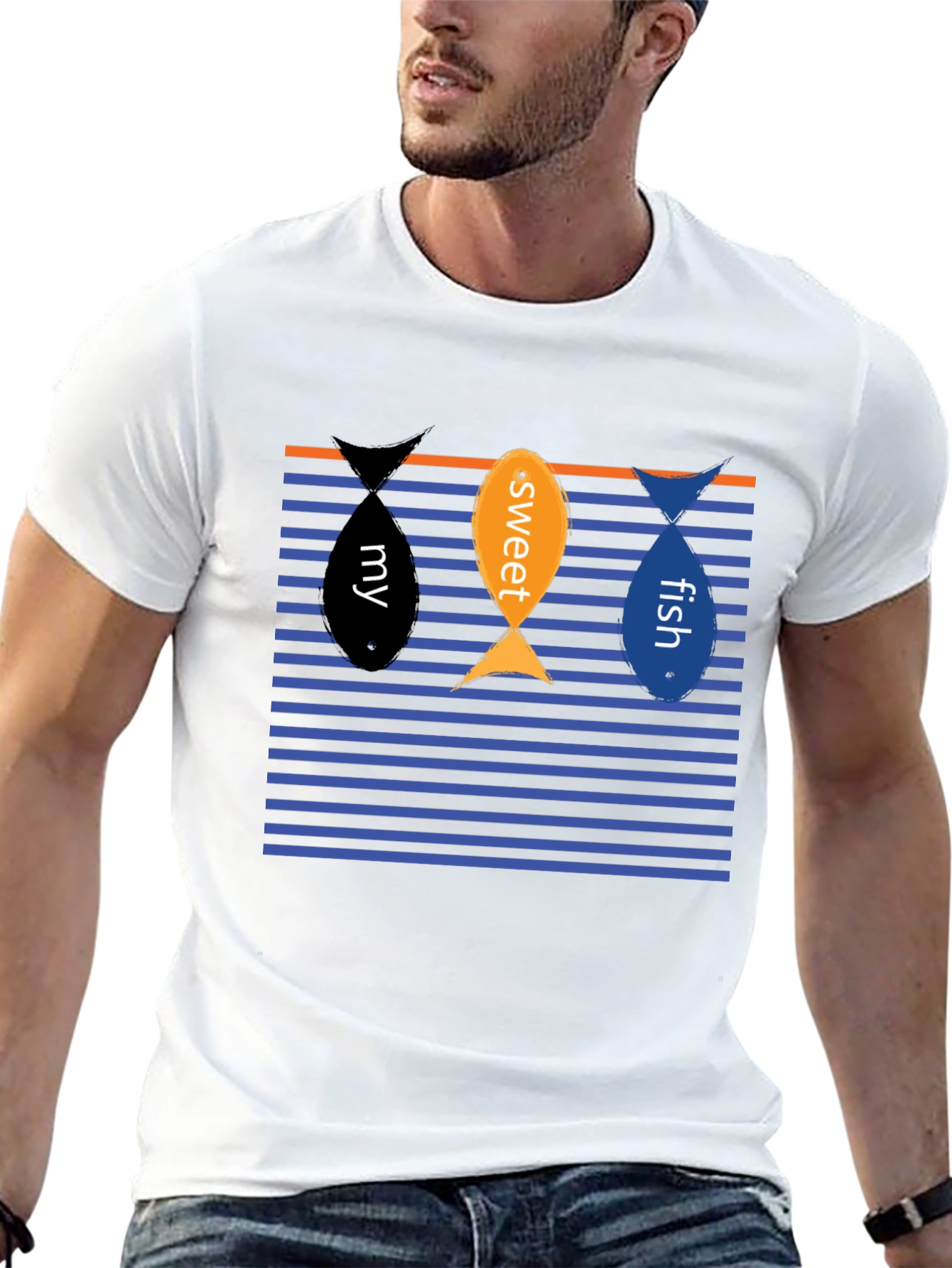 My Sweet Fish Graphic Tee - Black