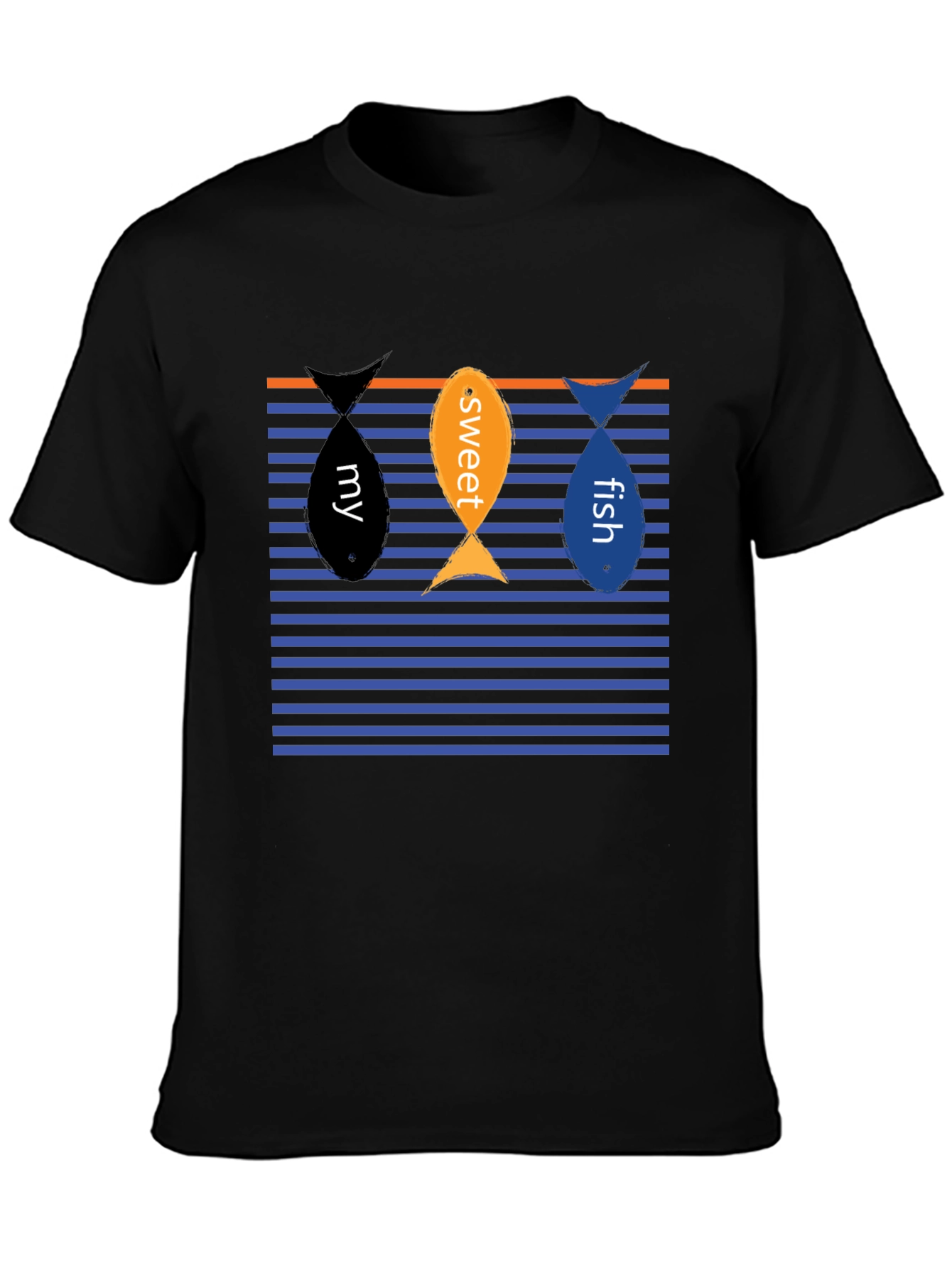 My Sweet Fish Graphic Tee - Black