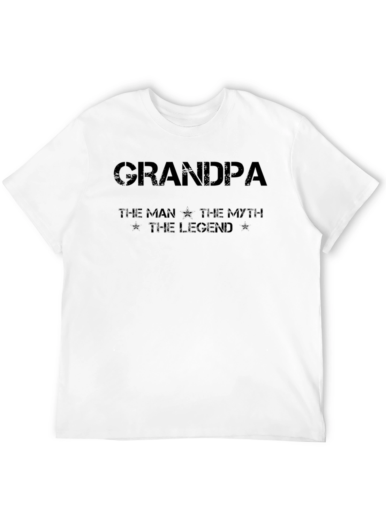 Grandpa The Man The Myth Legend Black T-Shirt