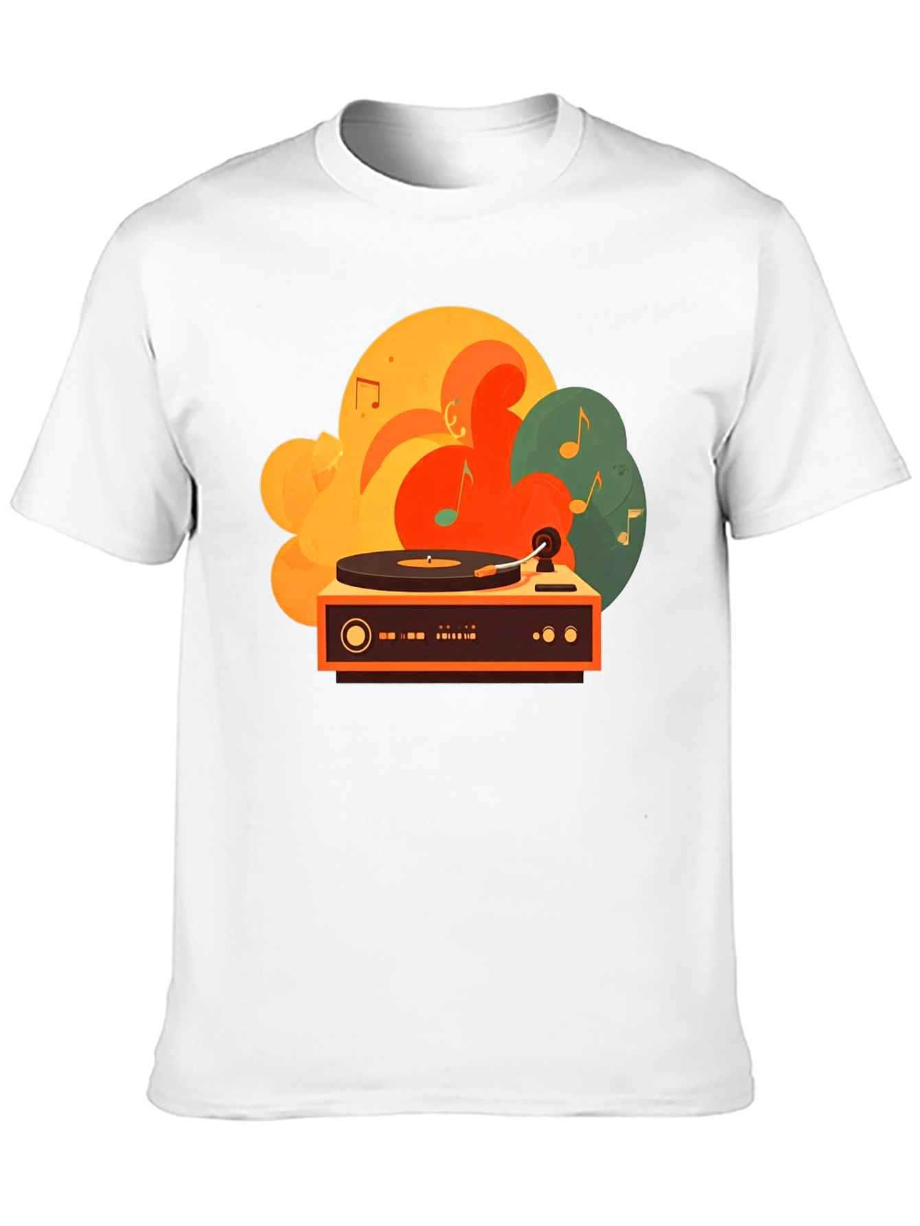 Retro Turntable Graphic Tee - Black