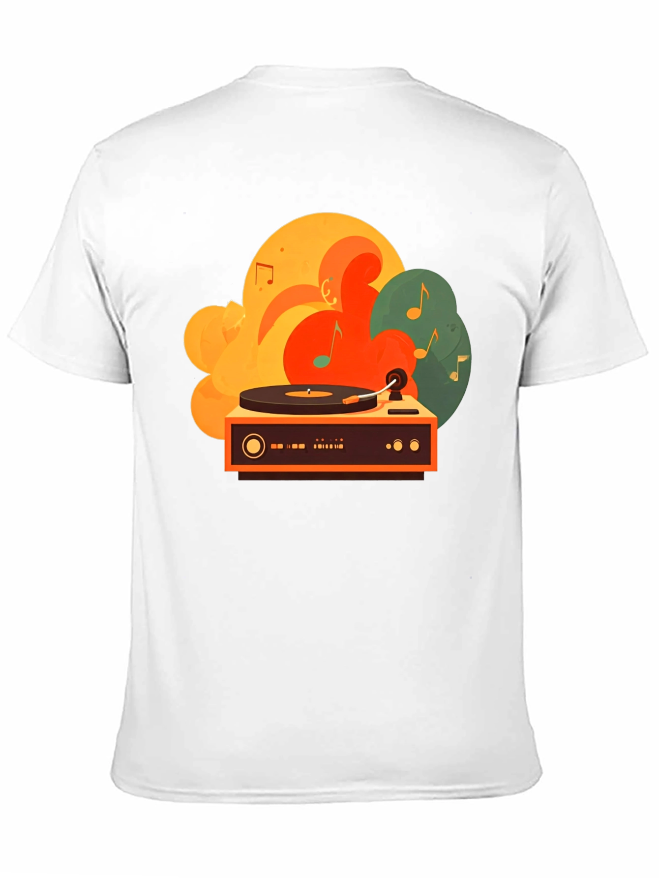 Retro Turntable Graphic Tee - Black