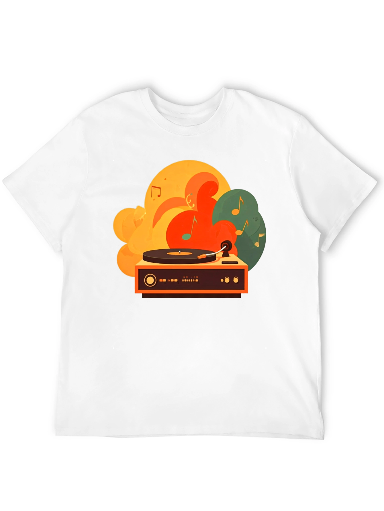 Retro Turntable Graphic Tee - Black