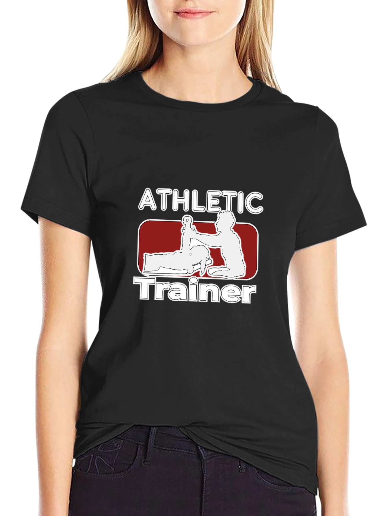 Athletic Trainer Graphic T-Shirt - Black
