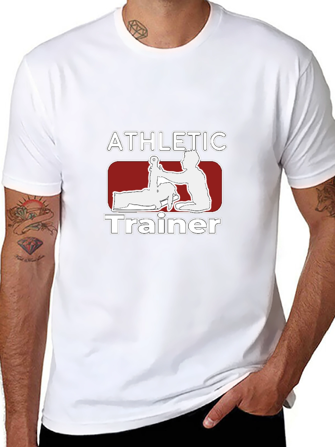 Athletic Trainer Graphic T-Shirt - Black