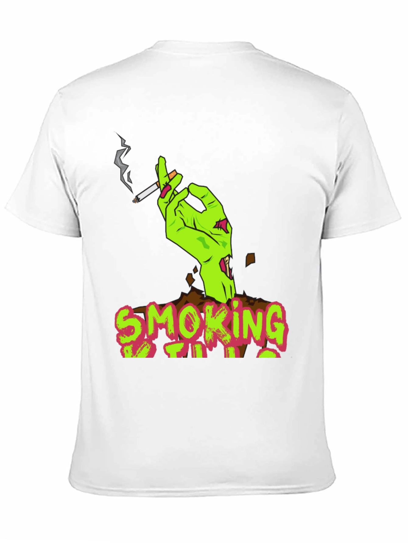 Smoking Zombie Graphic Tee - Unique Halloween Shirt
