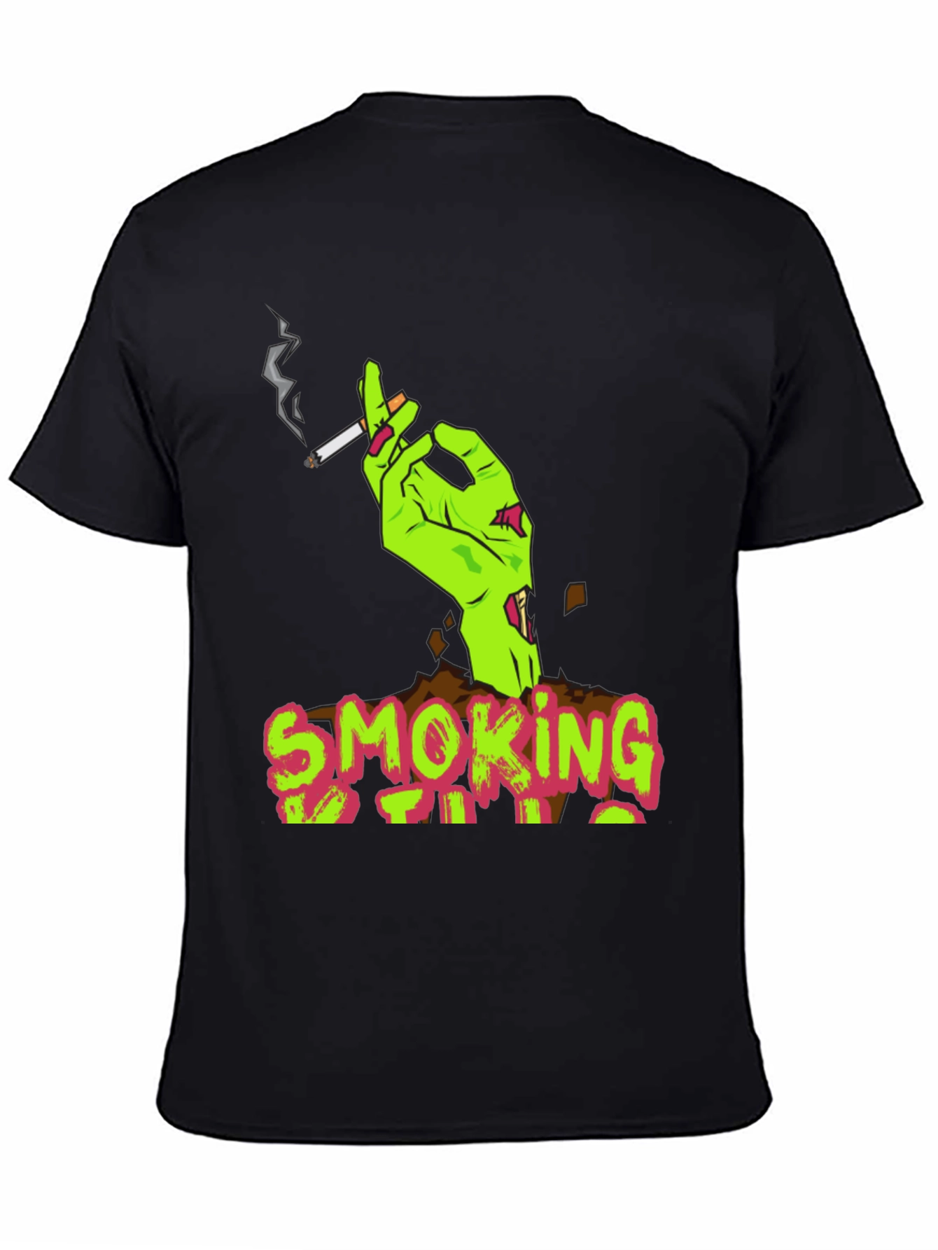Smoking Zombie Graphic Tee - Unique Halloween Shirt