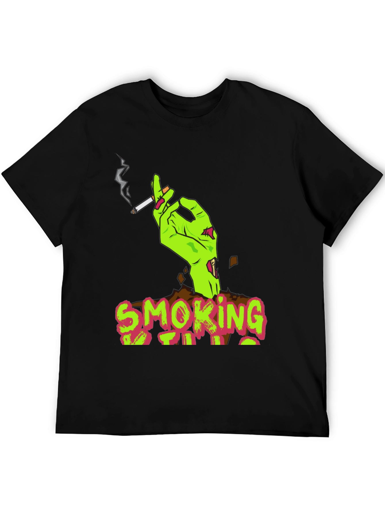 Smoking Zombie Graphic Tee - Unique Halloween Shirt