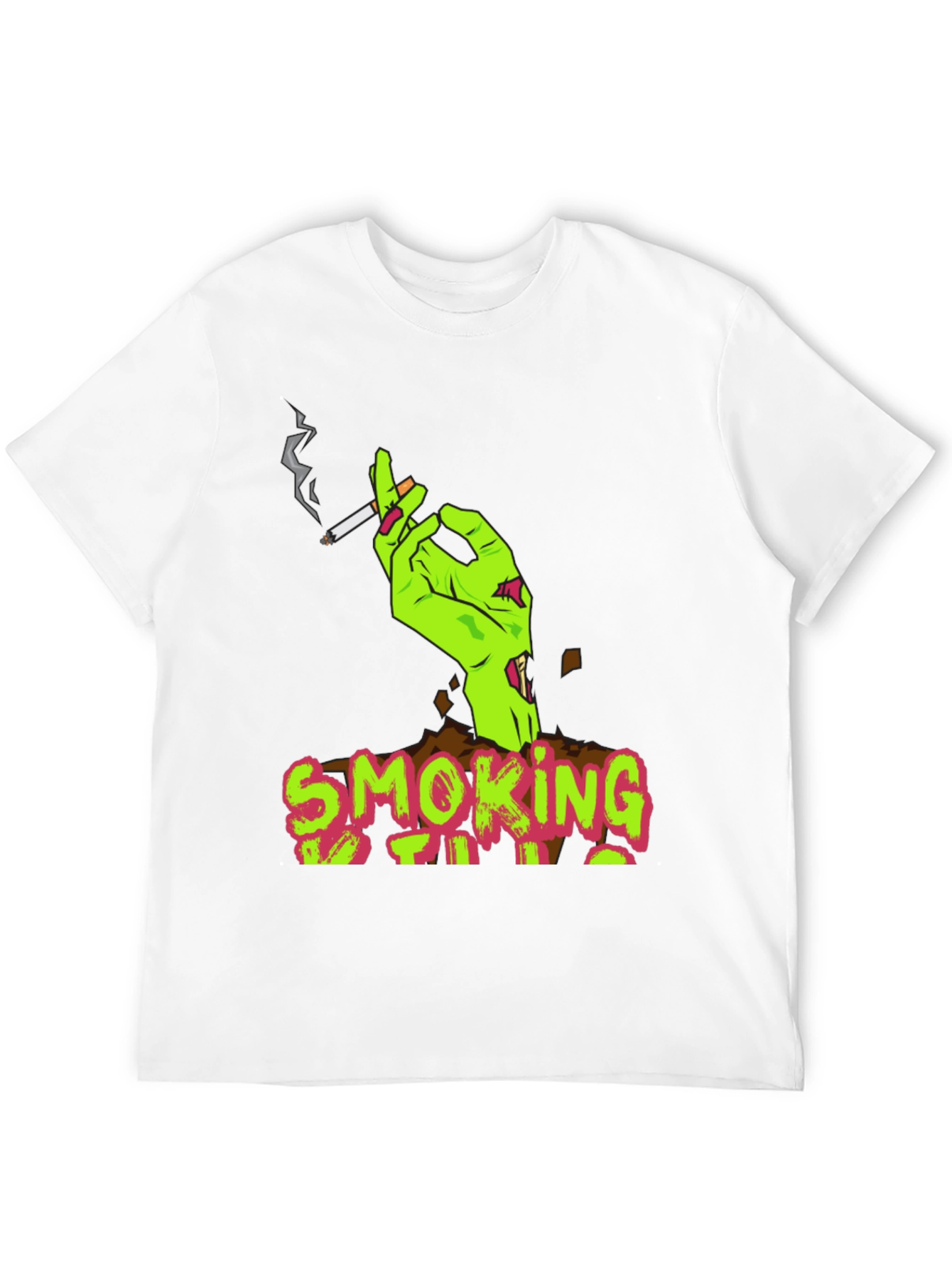 Smoking Zombie Graphic Tee - Unique Halloween Shirt