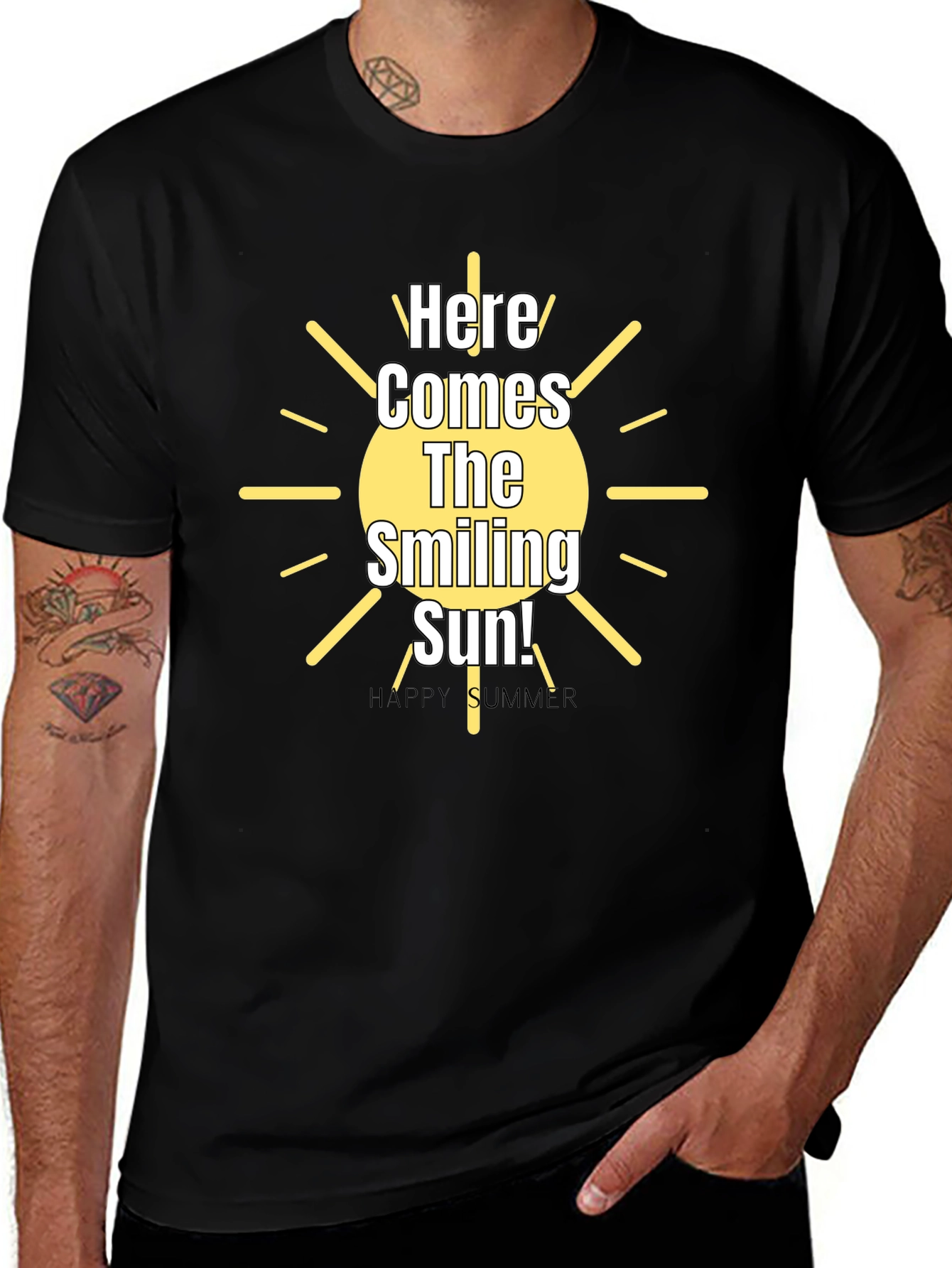 Smiling Sun Graphic Tee - Happy Summer Vibes