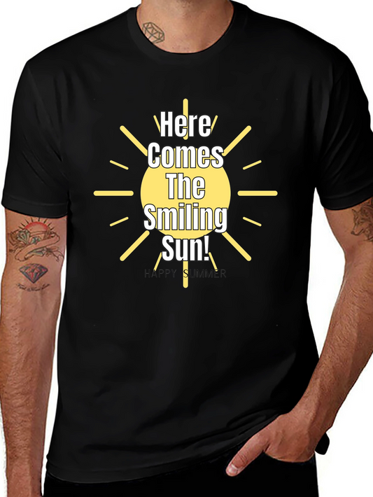 Smiling Sun Graphic Tee - Happy Summer Vibes