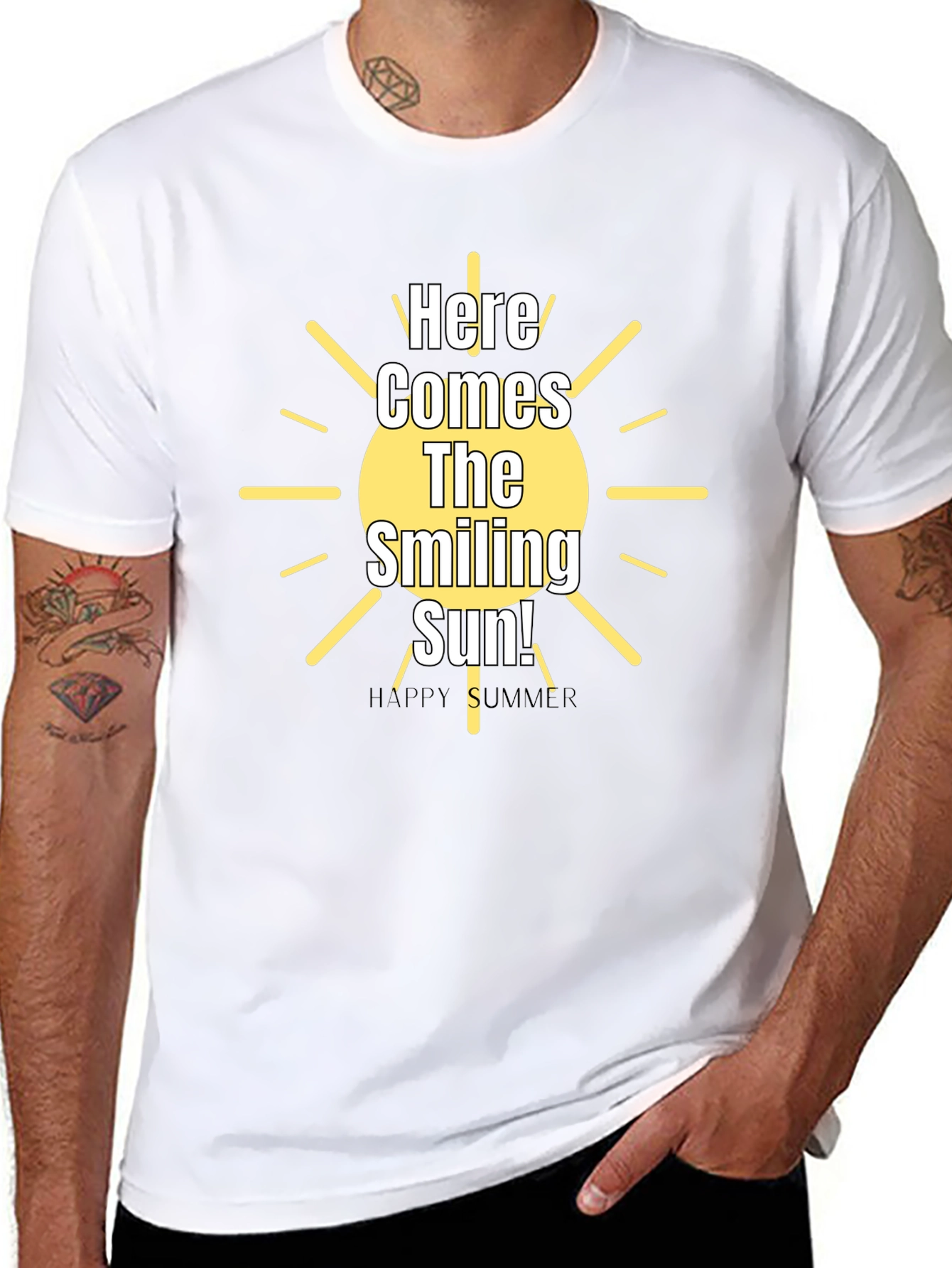Smiling Sun Graphic Tee - Happy Summer Vibes