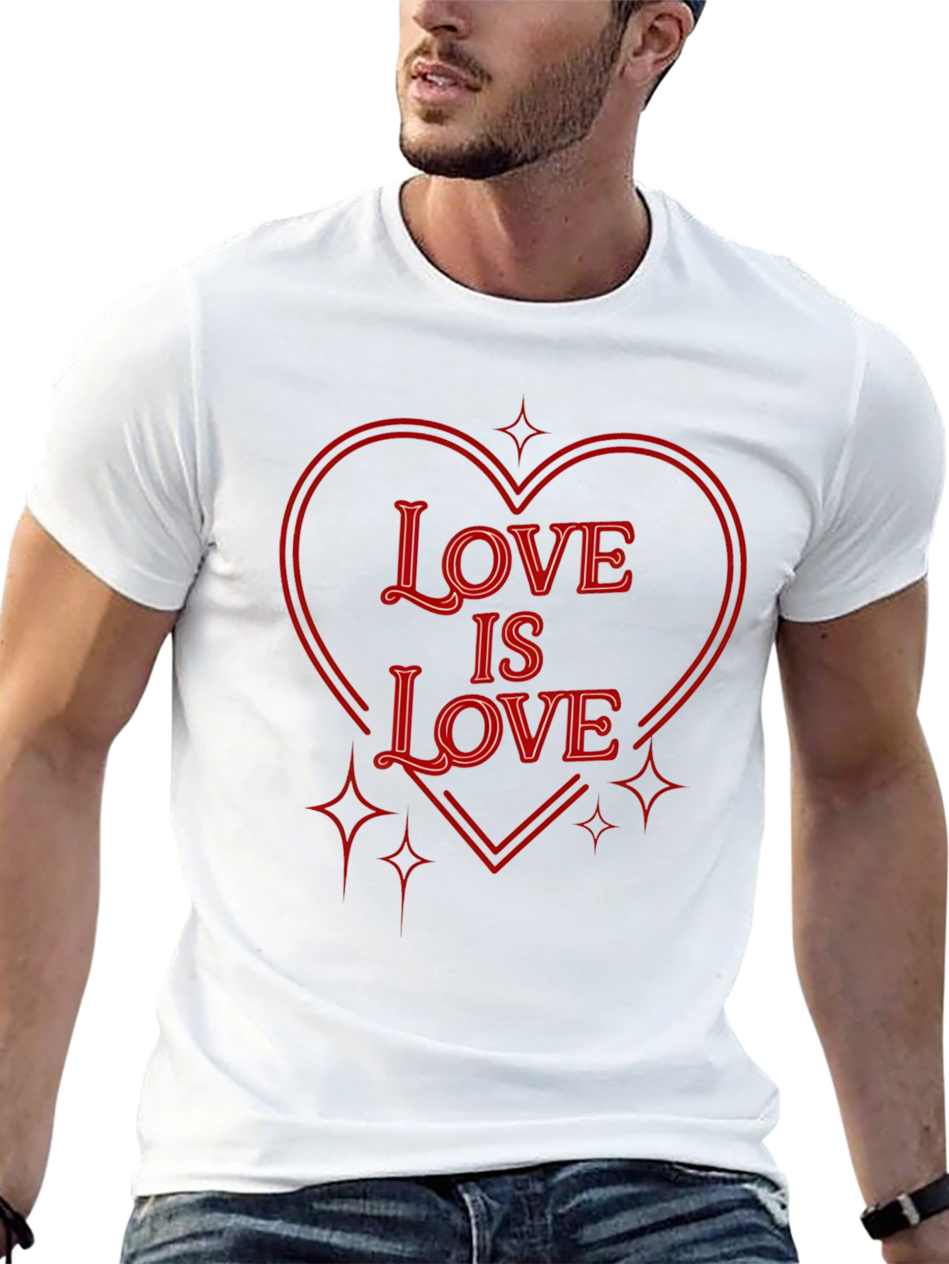 Love is Love Graphic Tee - Black Cotton Shirt