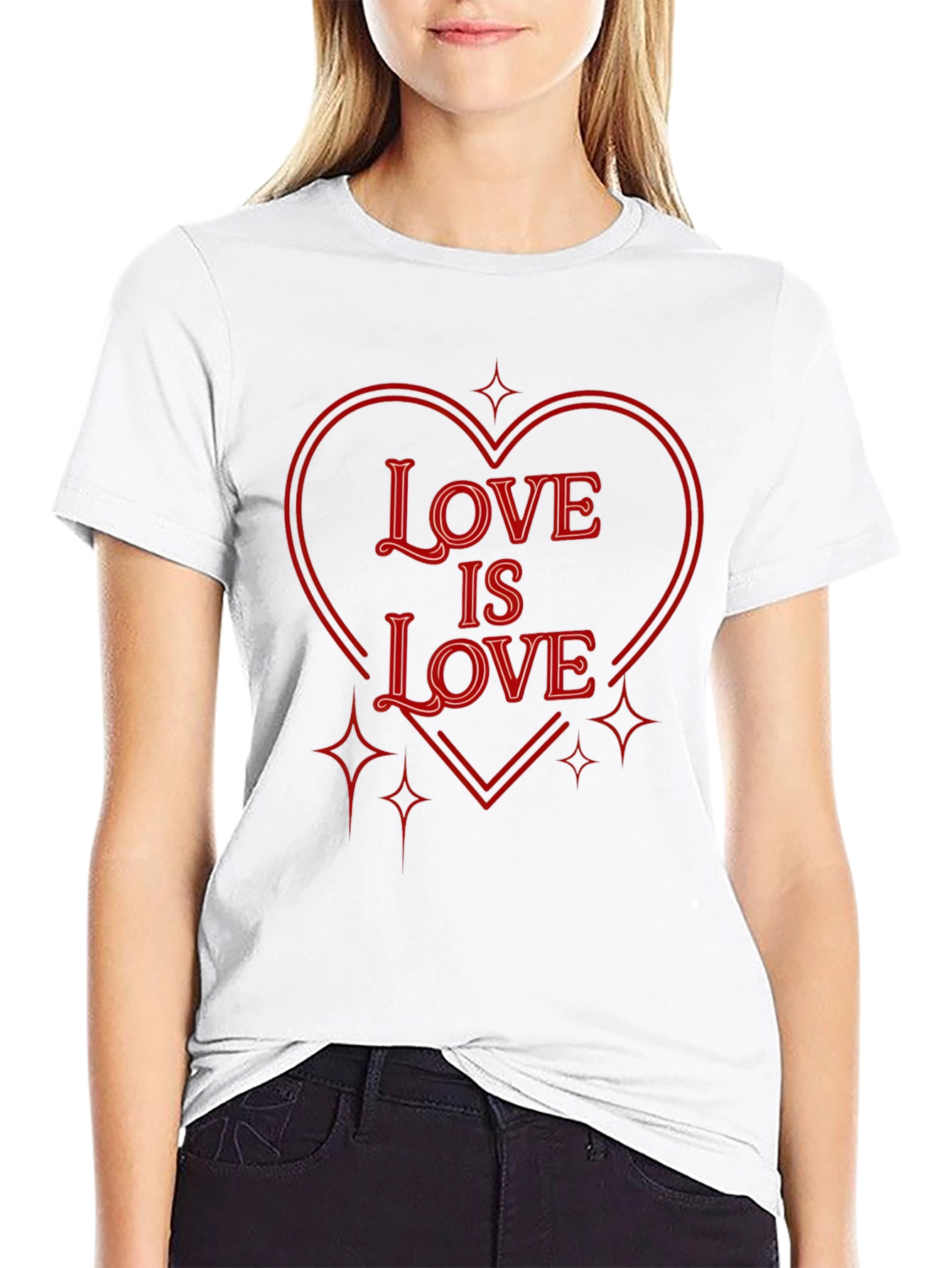 Love is Love Graphic Tee - Black Cotton Shirt