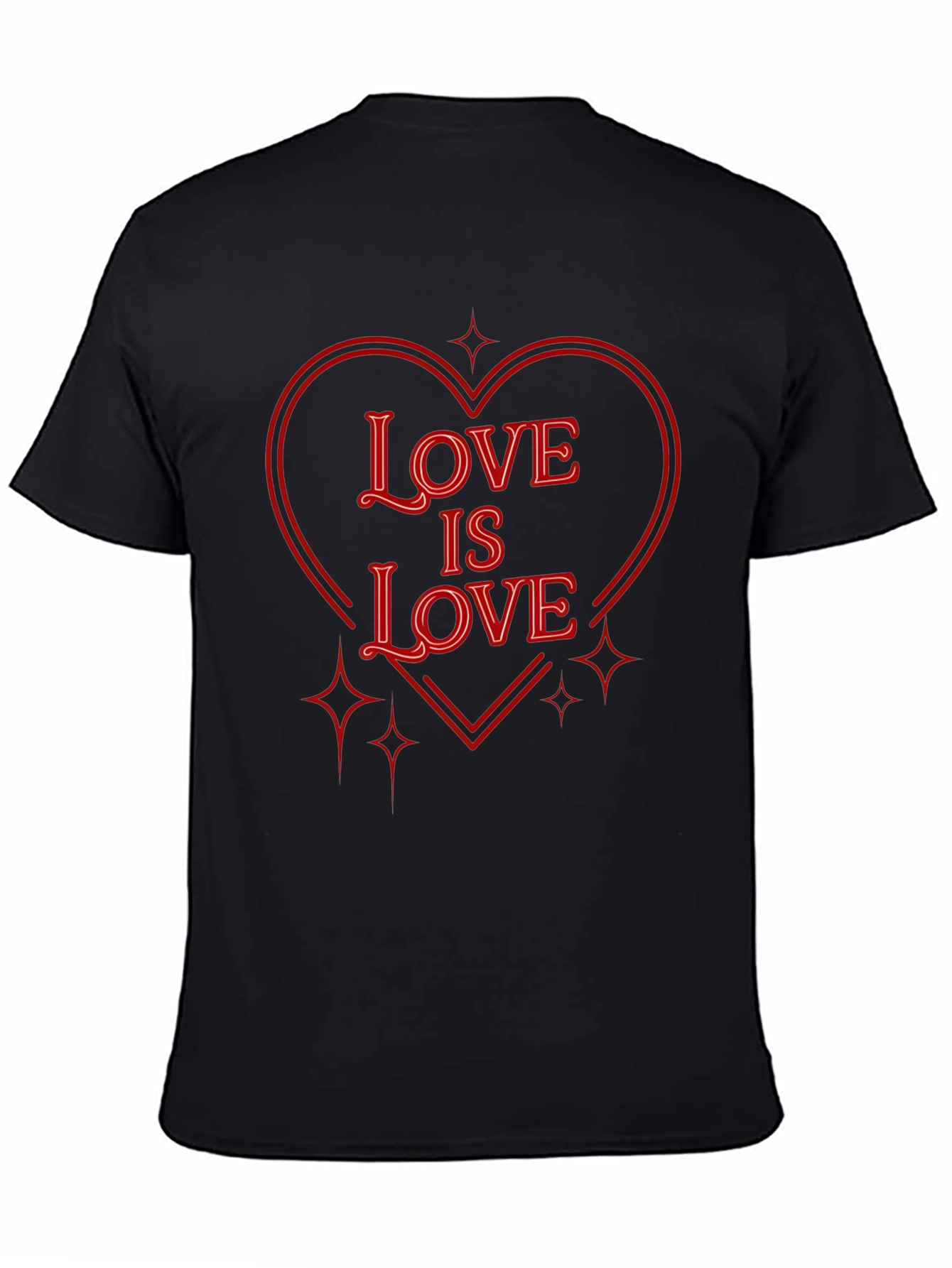 Love is Love Graphic Tee - Black Cotton Shirt