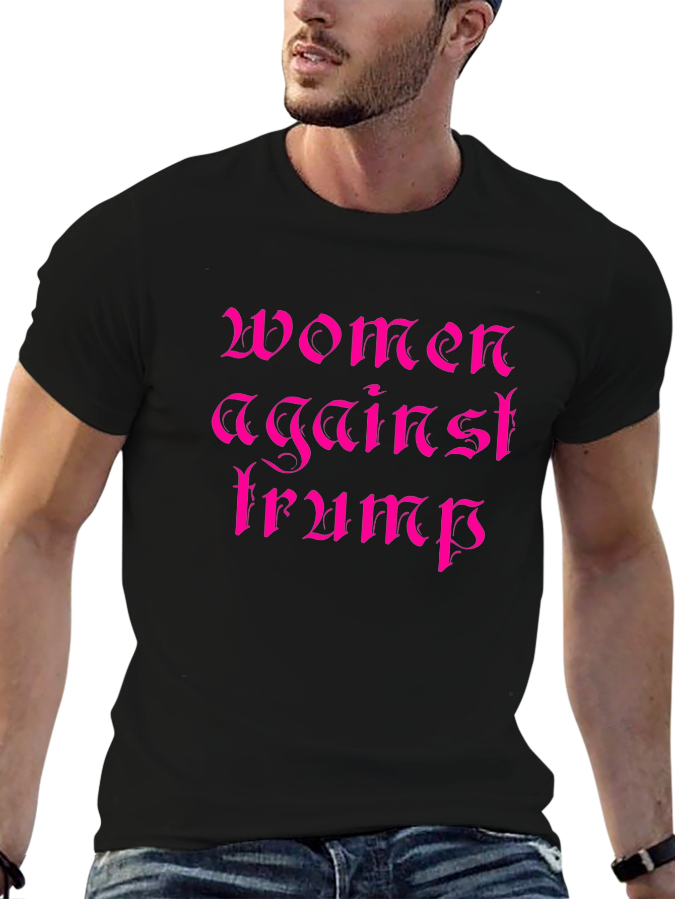 Women Against Trump Black Graphic T-Shirt