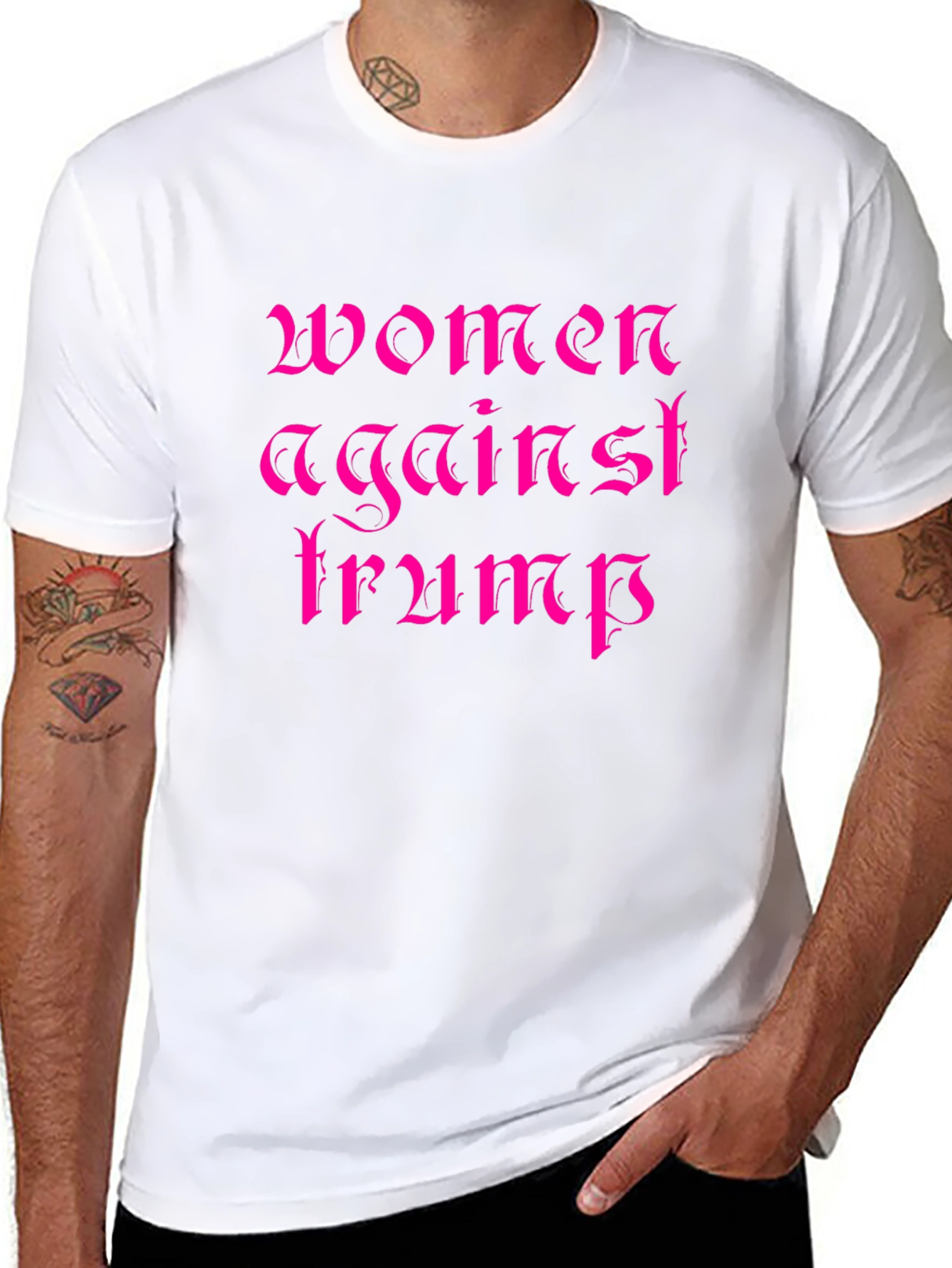 Women Against Trump Black Graphic T-Shirt