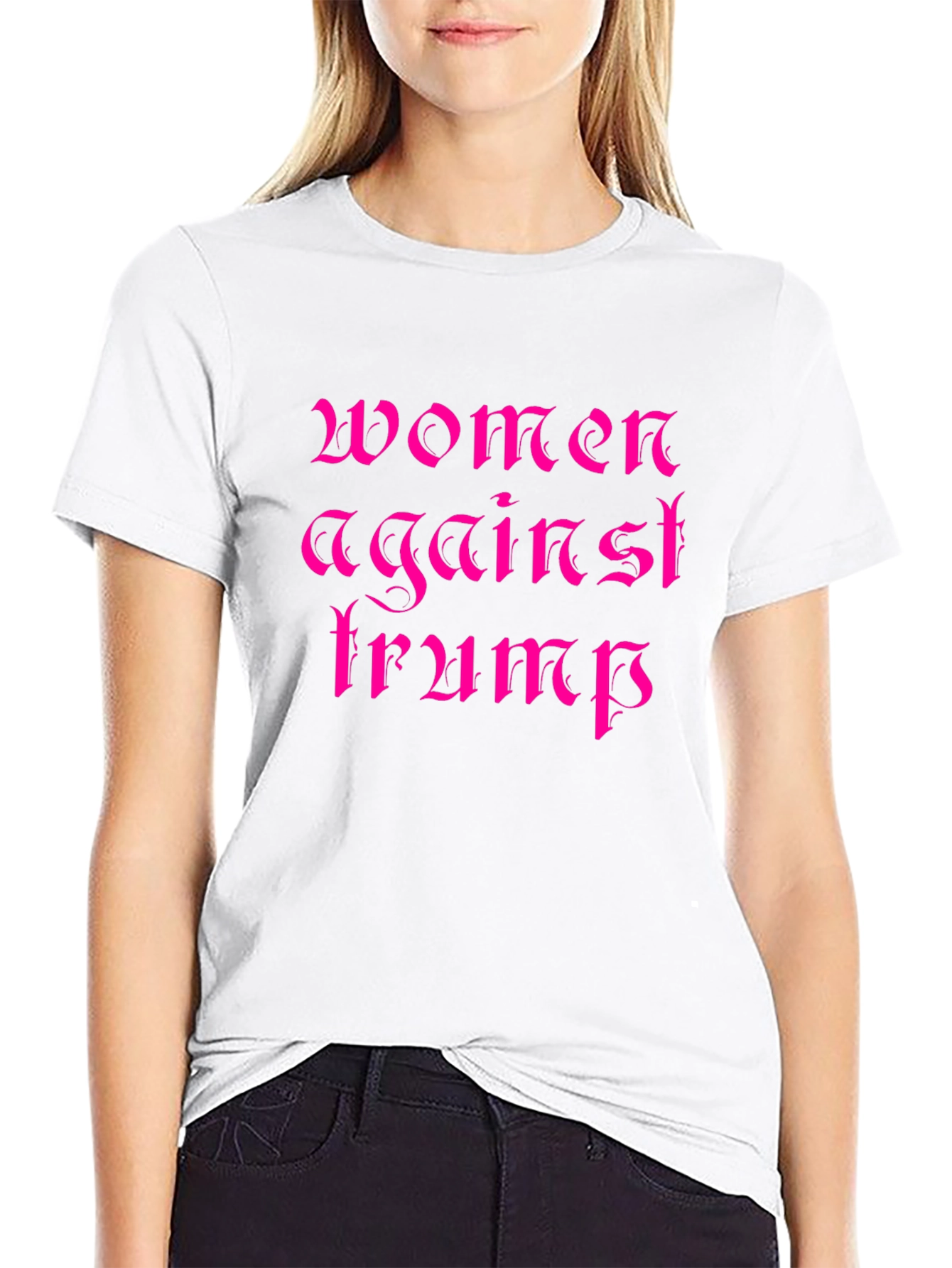 Women Against Trump Black Graphic T-Shirt