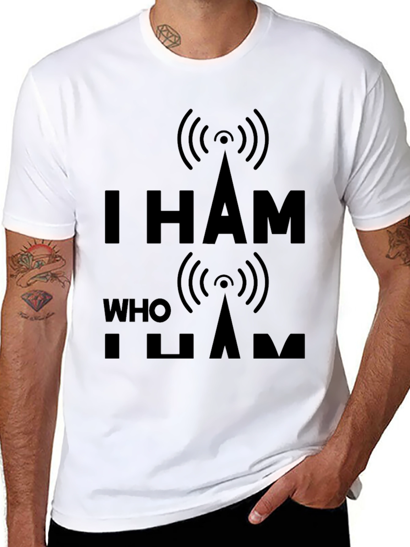 I Ham Who I Ham Black T-Shirt