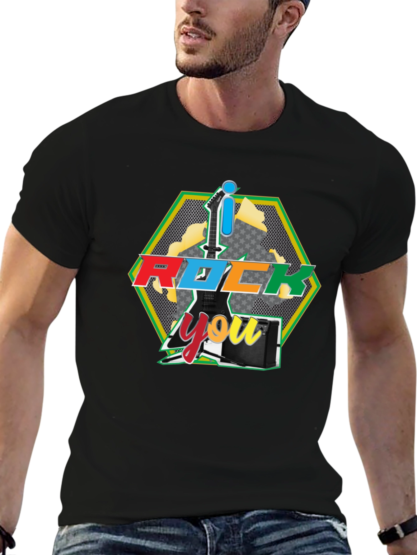 I Rock You Graphic Tee - Black T-Shirt