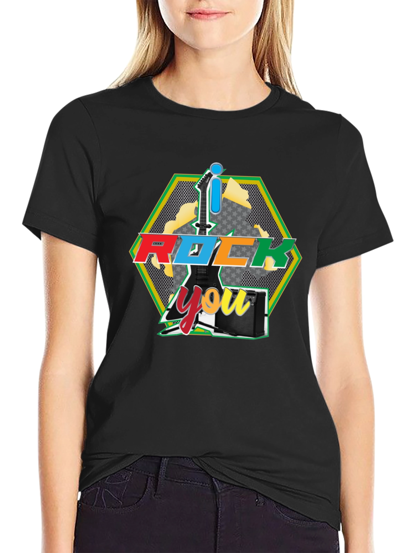 I Rock You Graphic Tee - Black T-Shirt