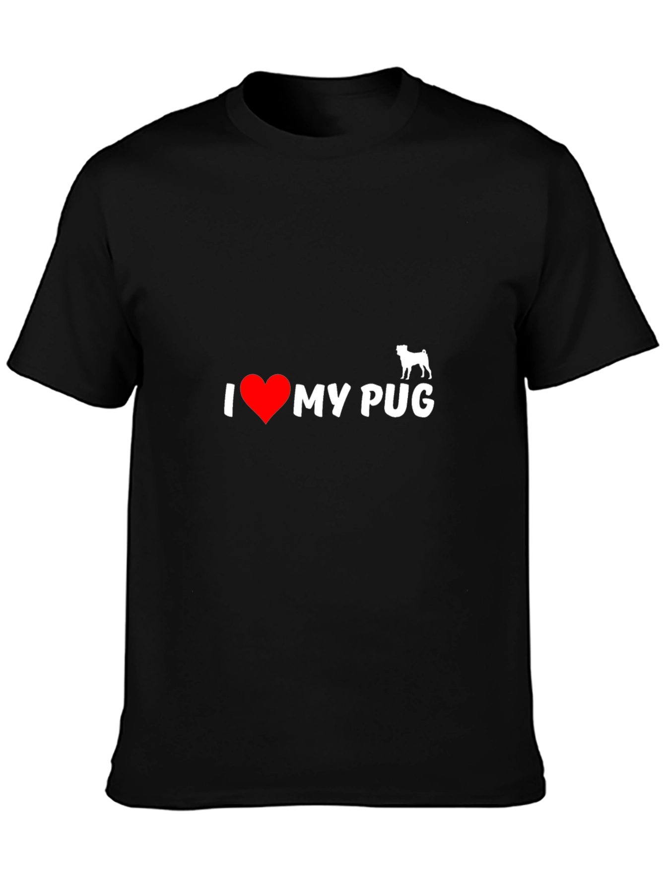 I Heart My Pug T-Shirt - Black