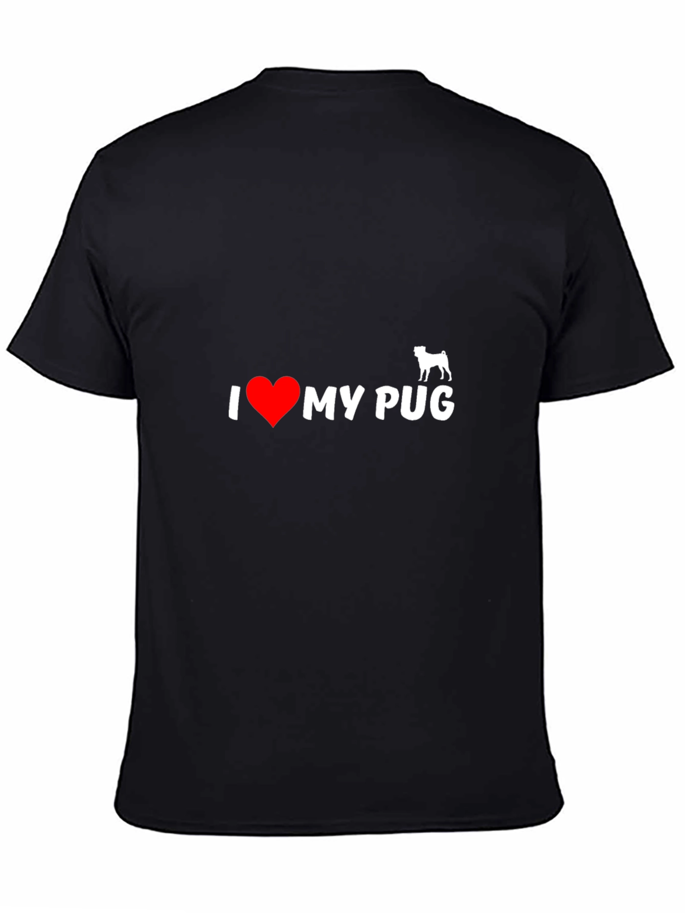 I Heart My Pug T-Shirt - Black