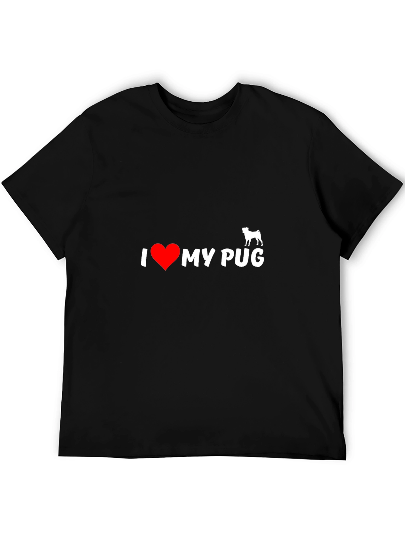 I Heart My Pug T-Shirt - Black