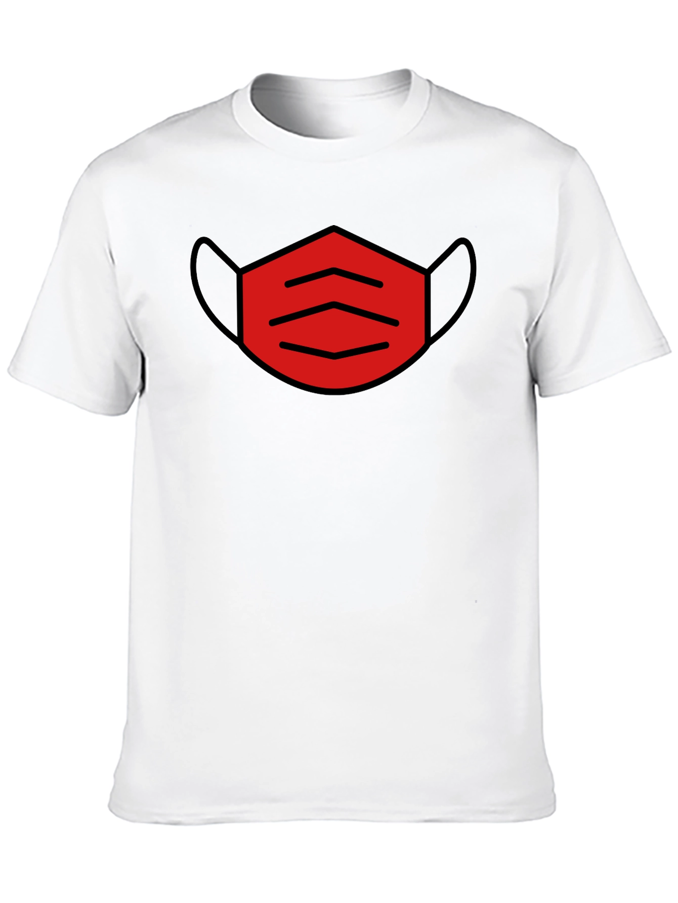 Mask Graphic Tee - Trendy Black T-Shirt