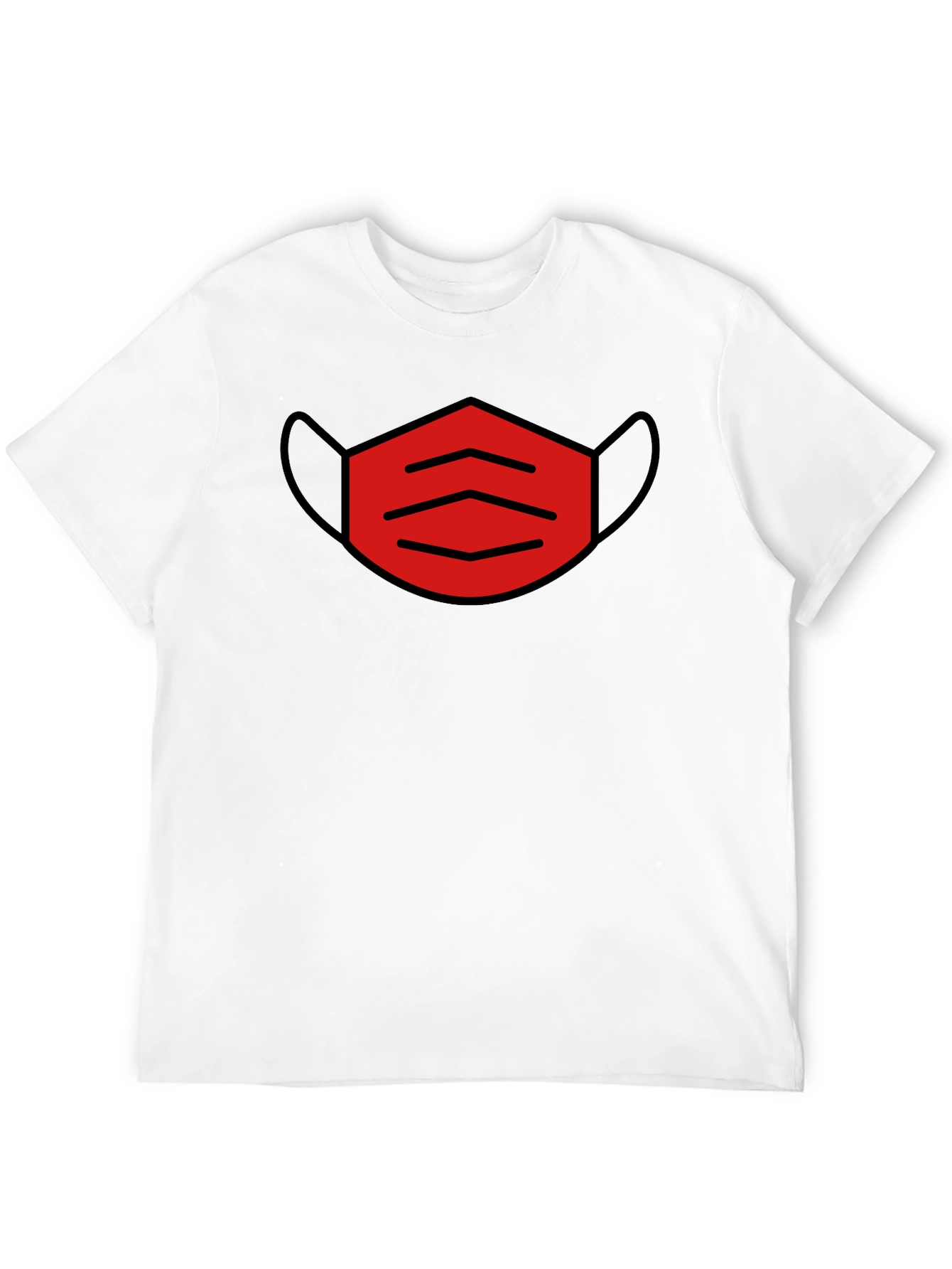 Mask Graphic Tee - Trendy Black T-Shirt