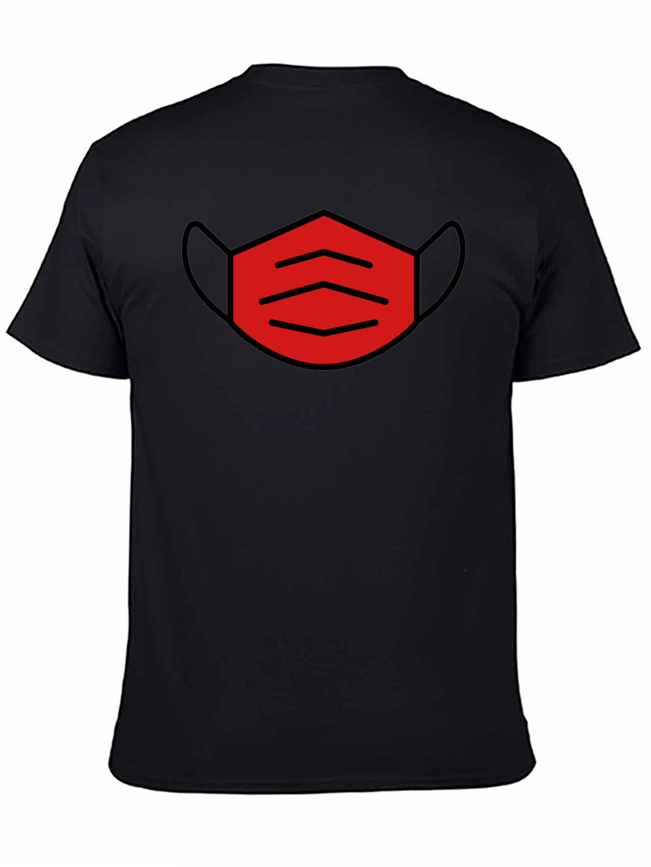 Mask Graphic Tee - Trendy Black T-Shirt