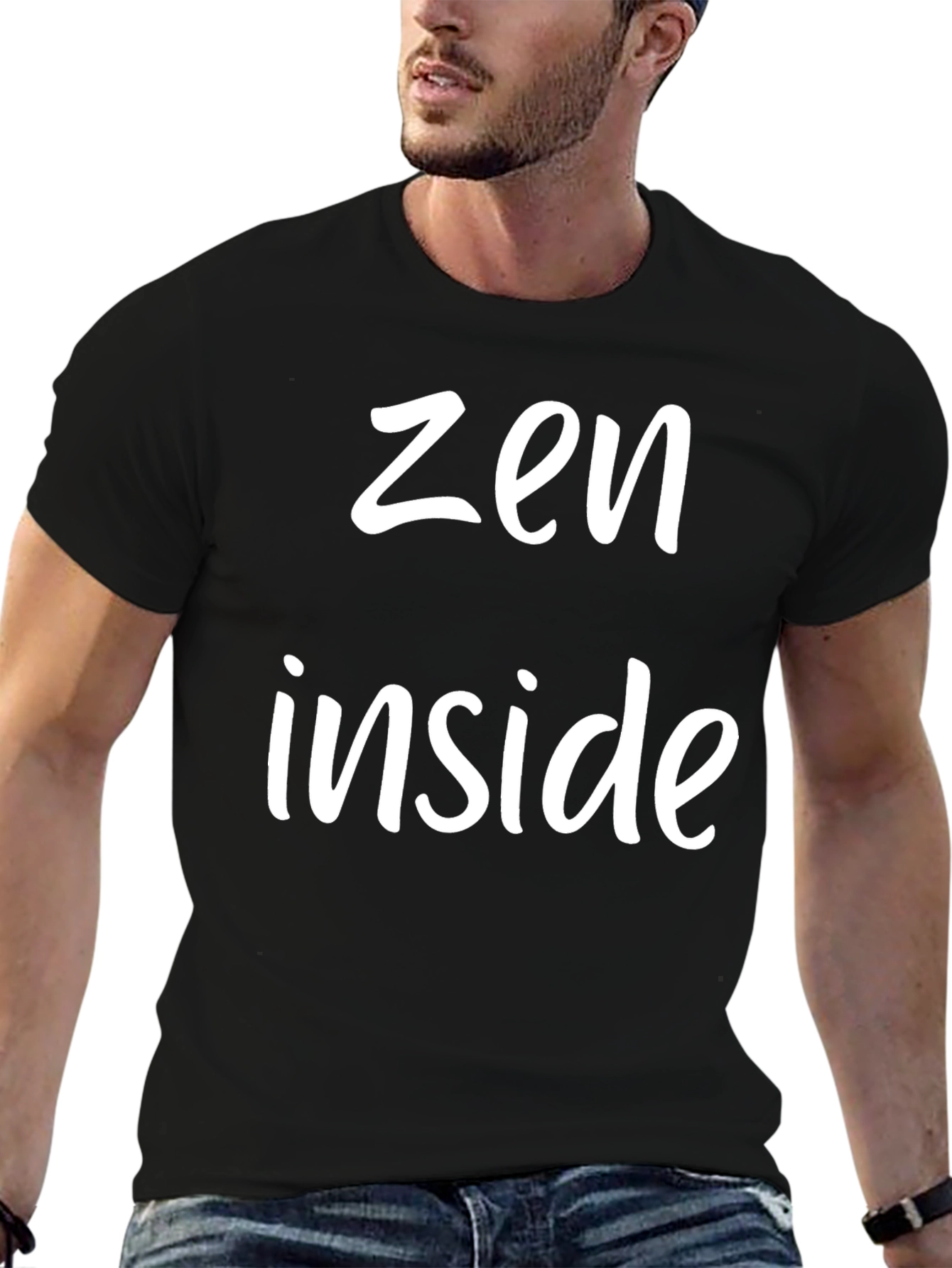 Zen Inside Graphic Tee - Black Casual T-Shirt