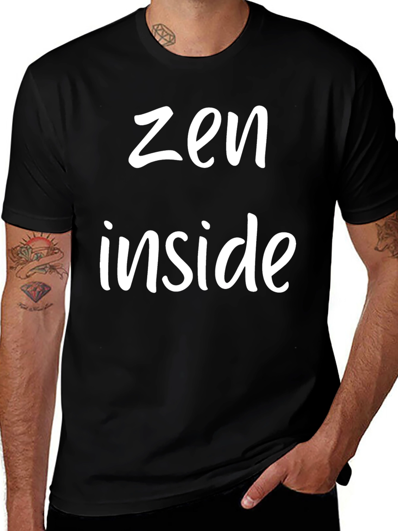 Zen Inside Graphic Tee - Black Casual T-Shirt
