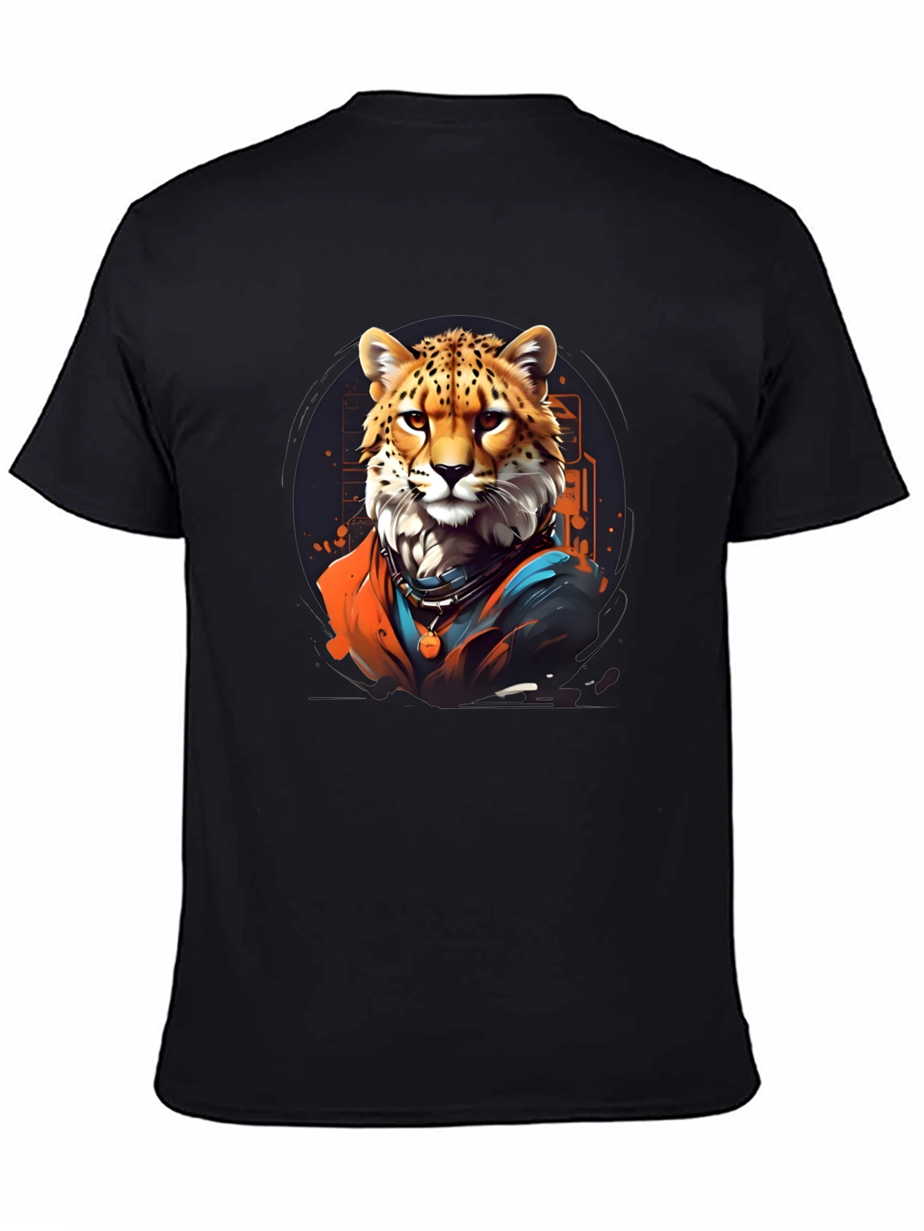 Cool Cheetah Graphic Tee - Black T-Shirt