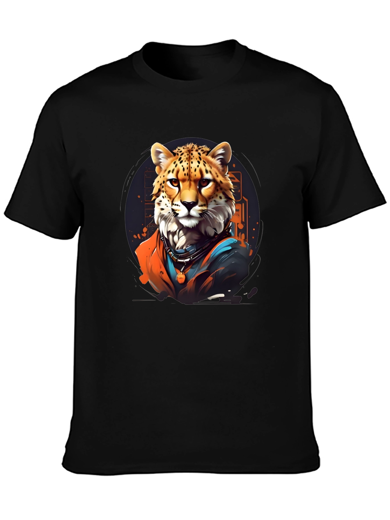 Cool Cheetah Graphic Tee - Black T-Shirt