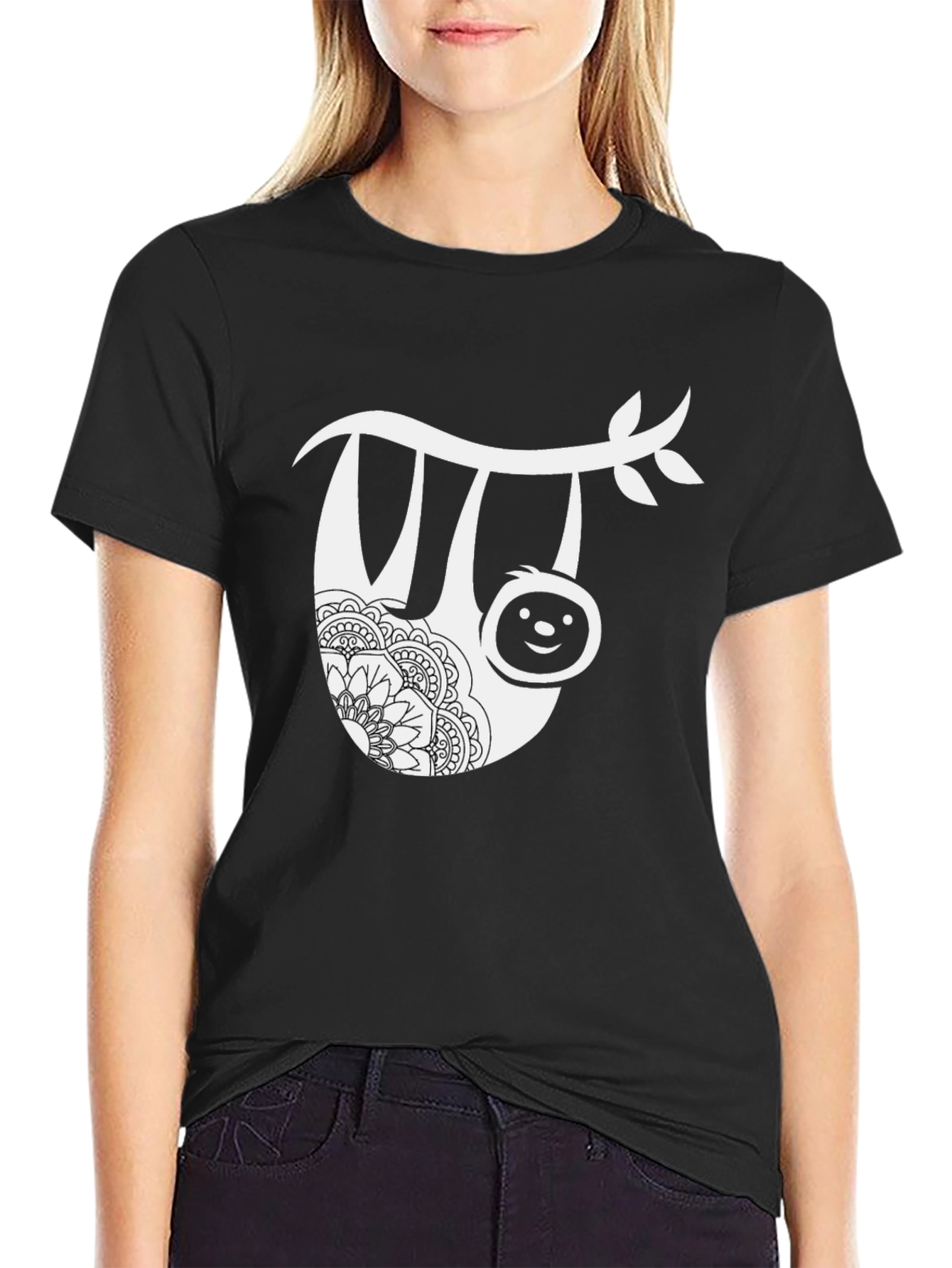 Sloth Mandala Graphic Tee - Casual Comfort